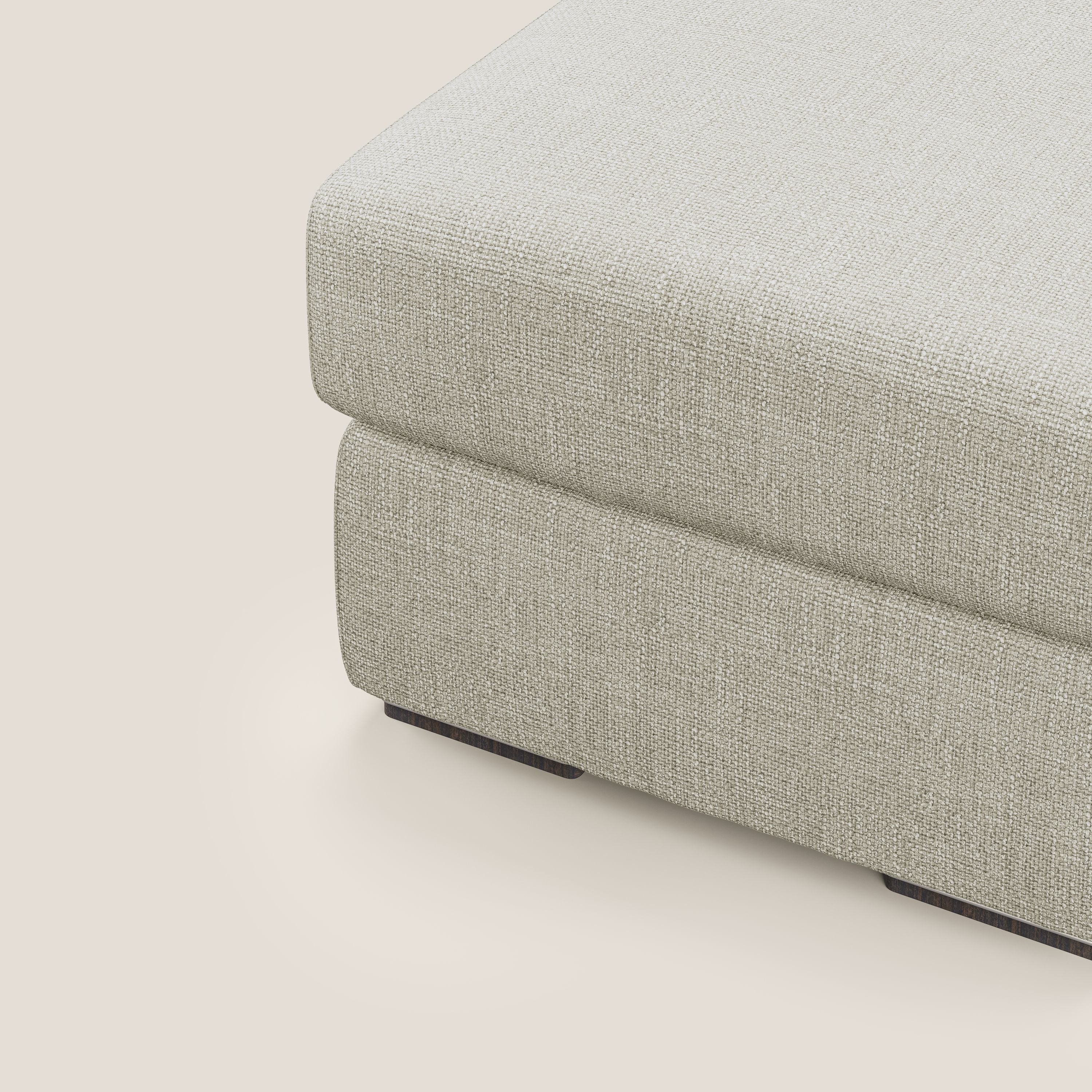 Sun pouf apribile contenitore in tessuto impermeabile morbido intreccio T06 panna - divani.store