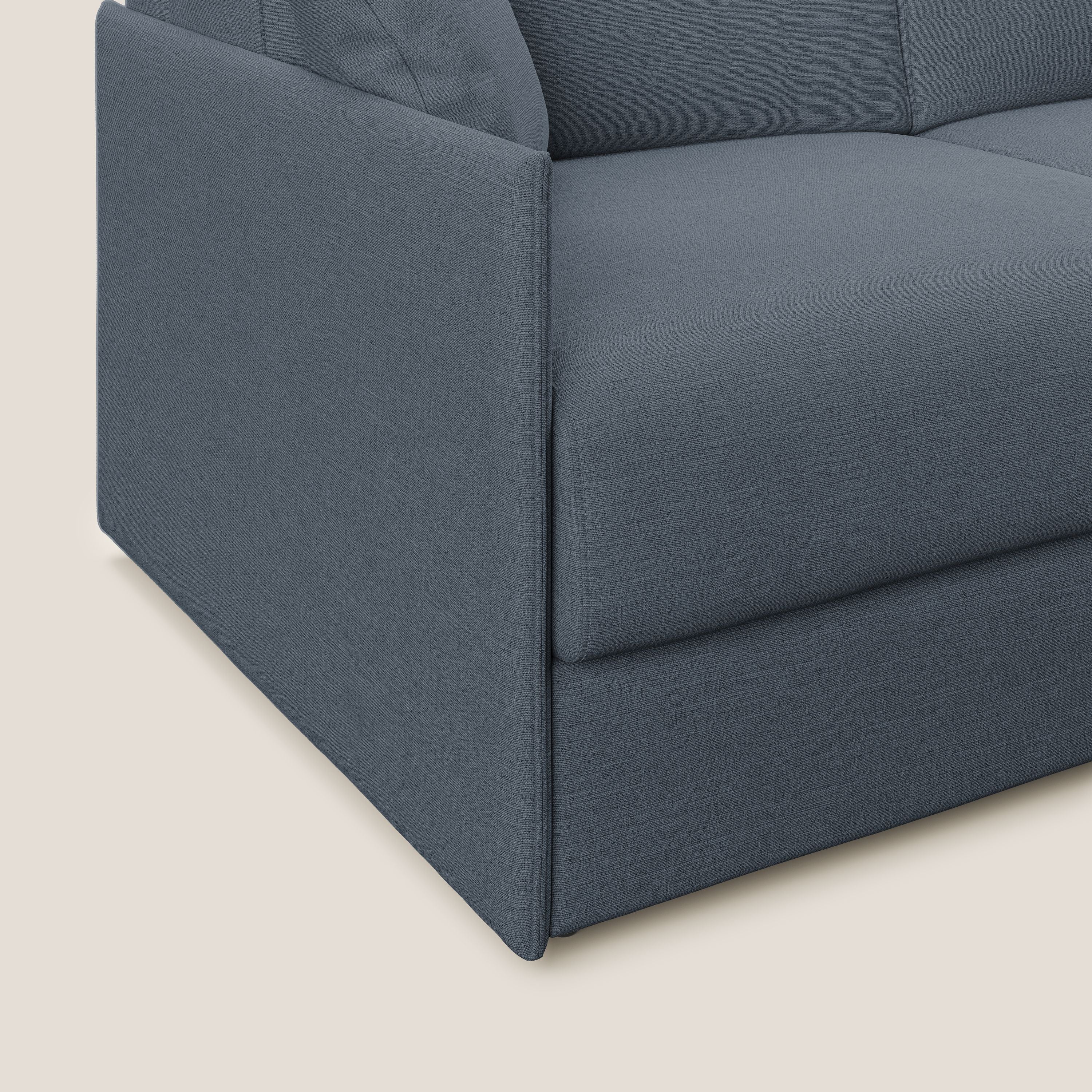 Evans Divano letto in tessuto Ecosostenibile blu - divani.store