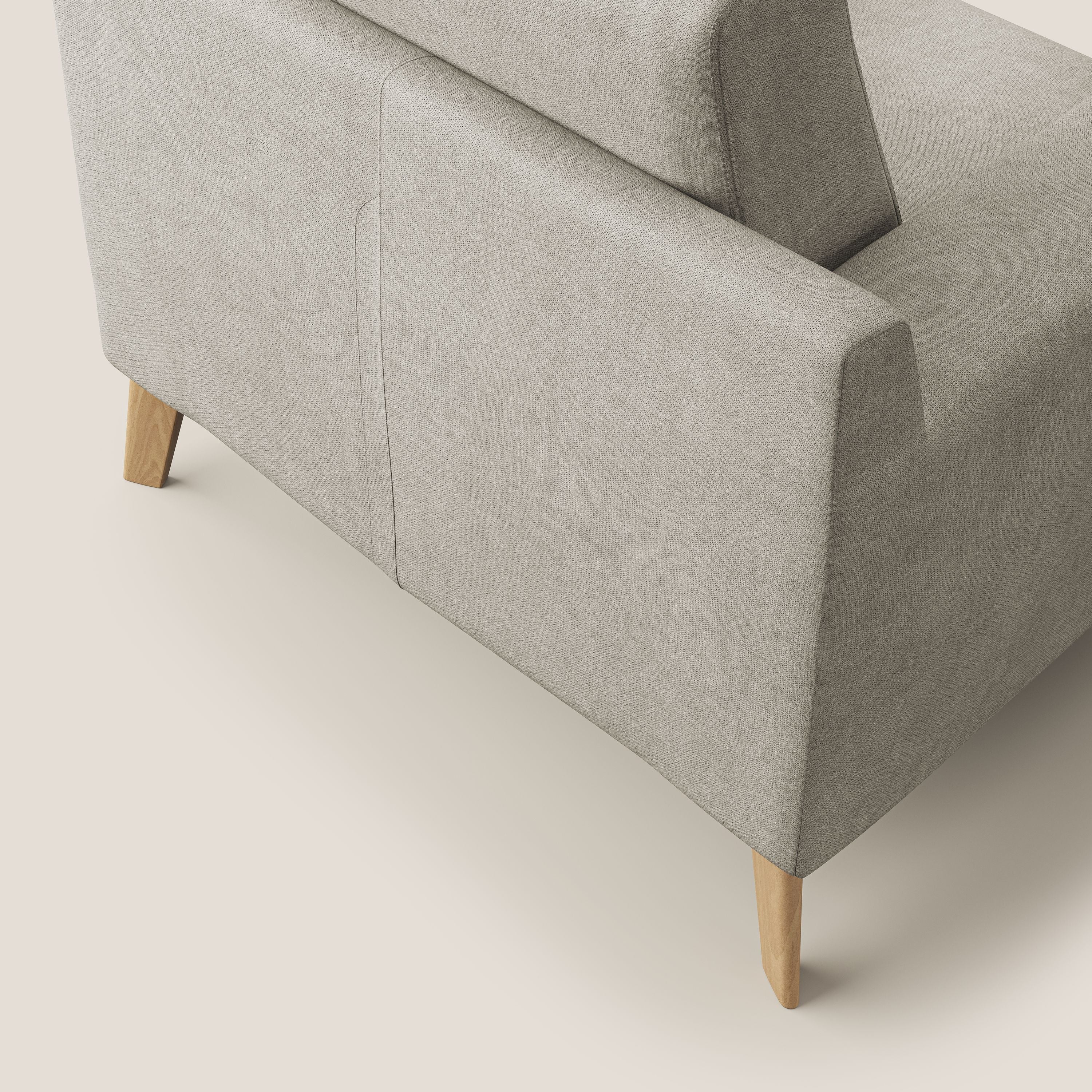 Danish poltroncina in tessuto morbido impermeabile T02 panna - divani.store