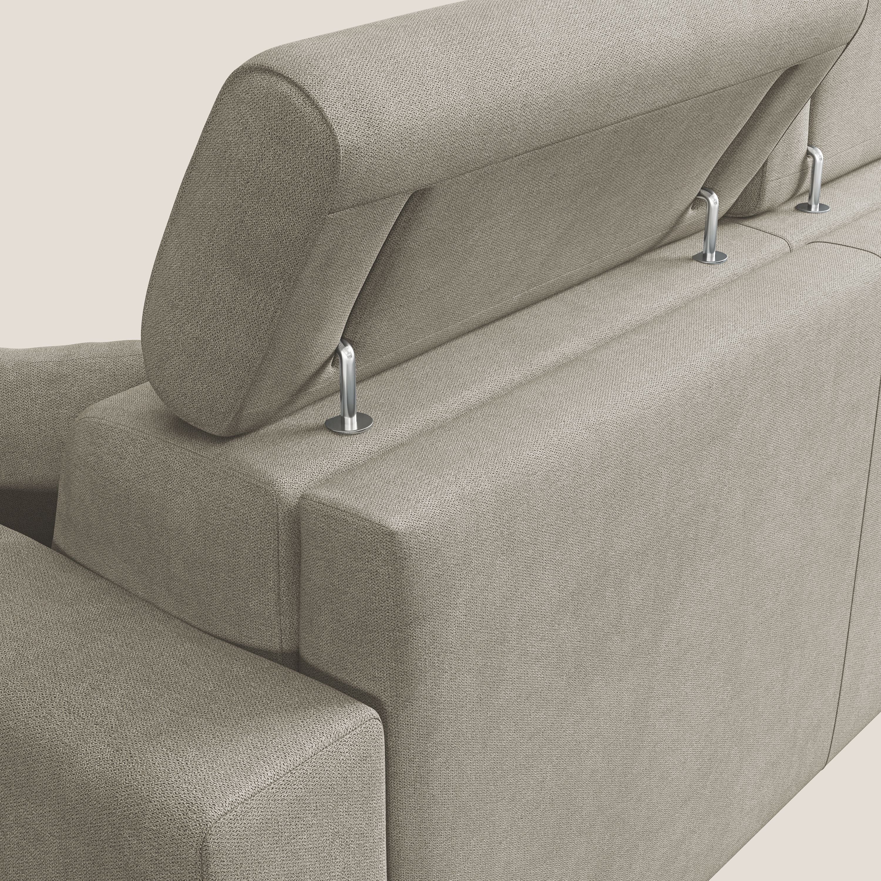 Pegaso divano letto con poggiatesta reclinabili e rivestimento T02 panna - divani.store