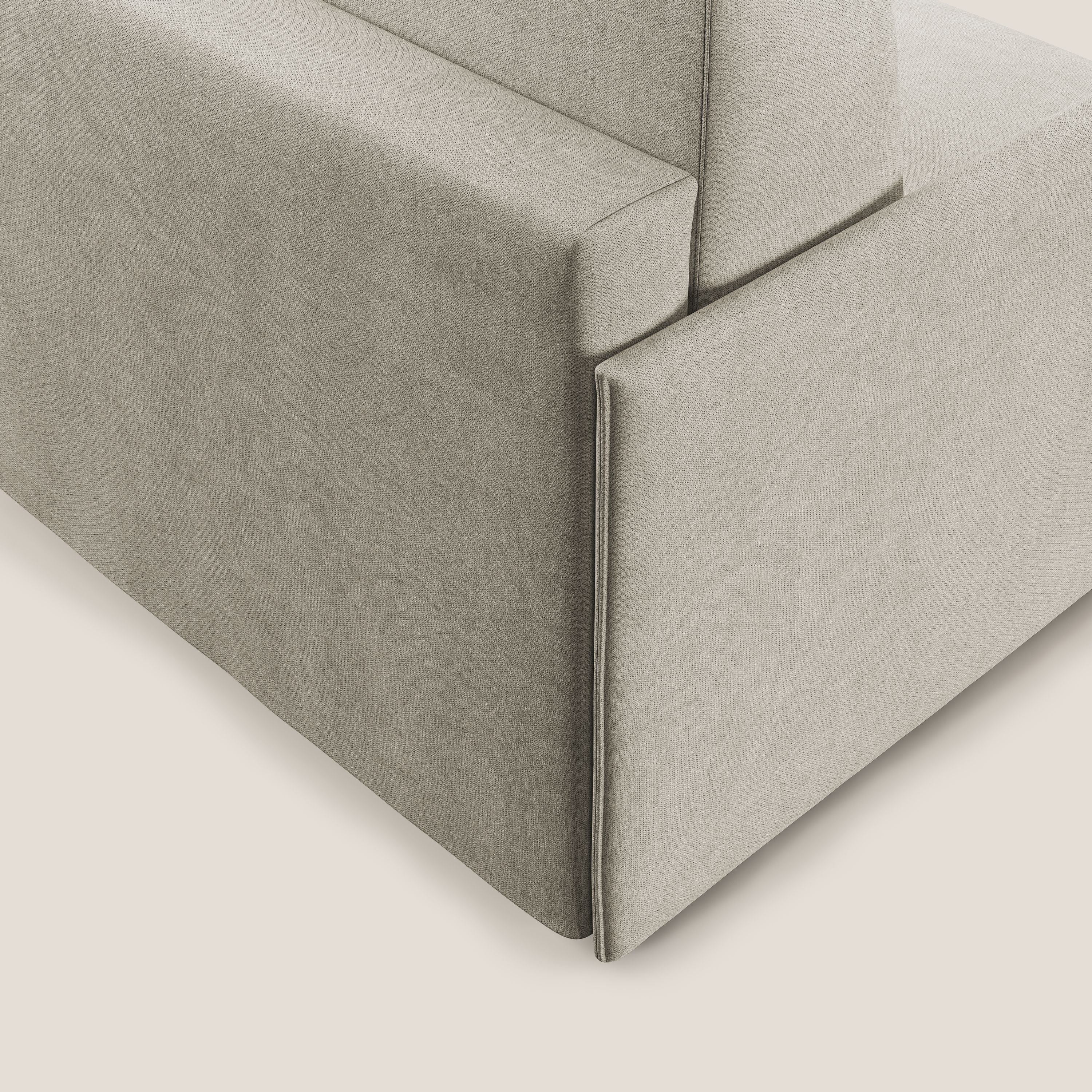 Evans poltrona letto in morbido tessuto impermeabile T02 panna - divani.store