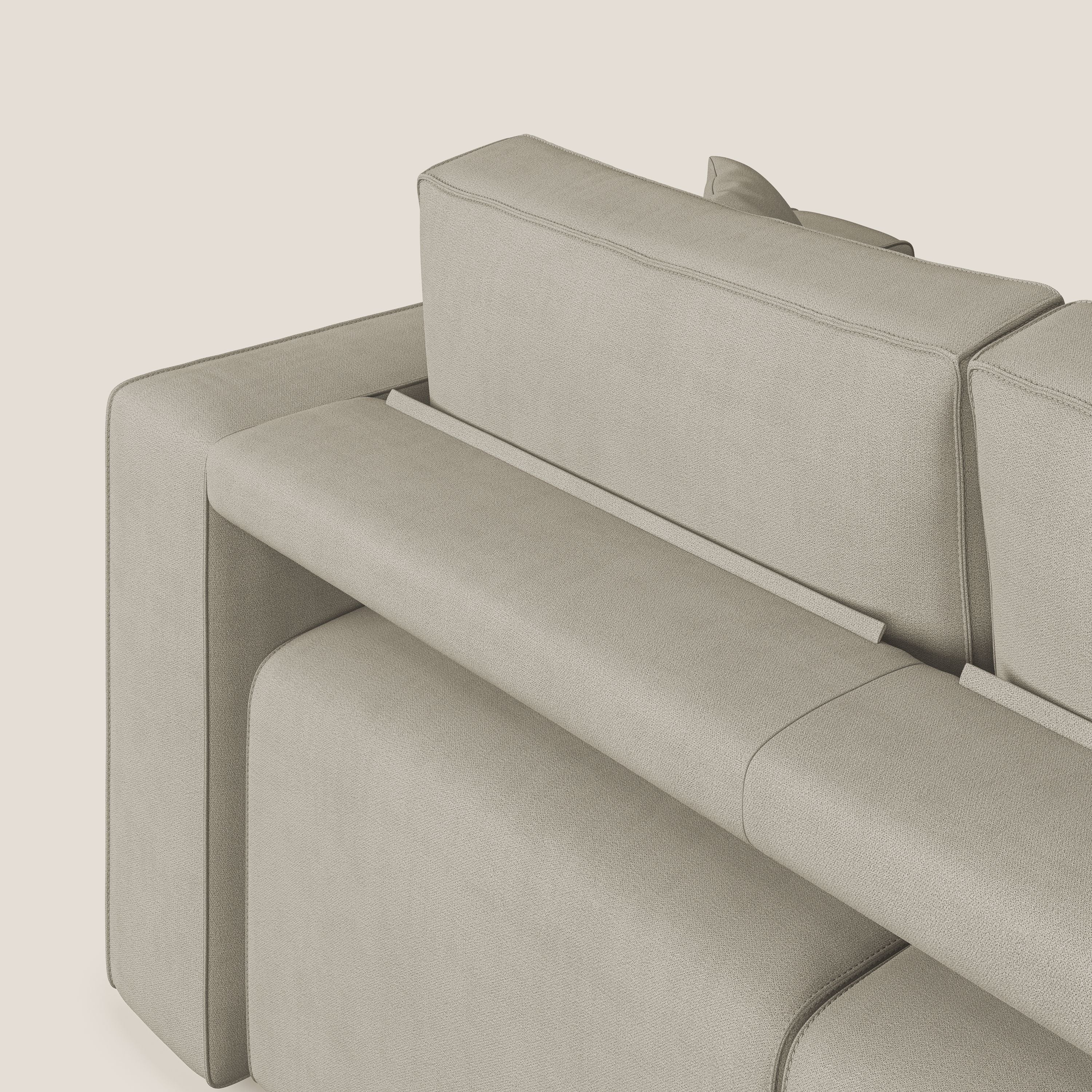 Morfeo divano con 3 sedute estraibili in morbido tessuto impermeabile T02 panna - divani.store