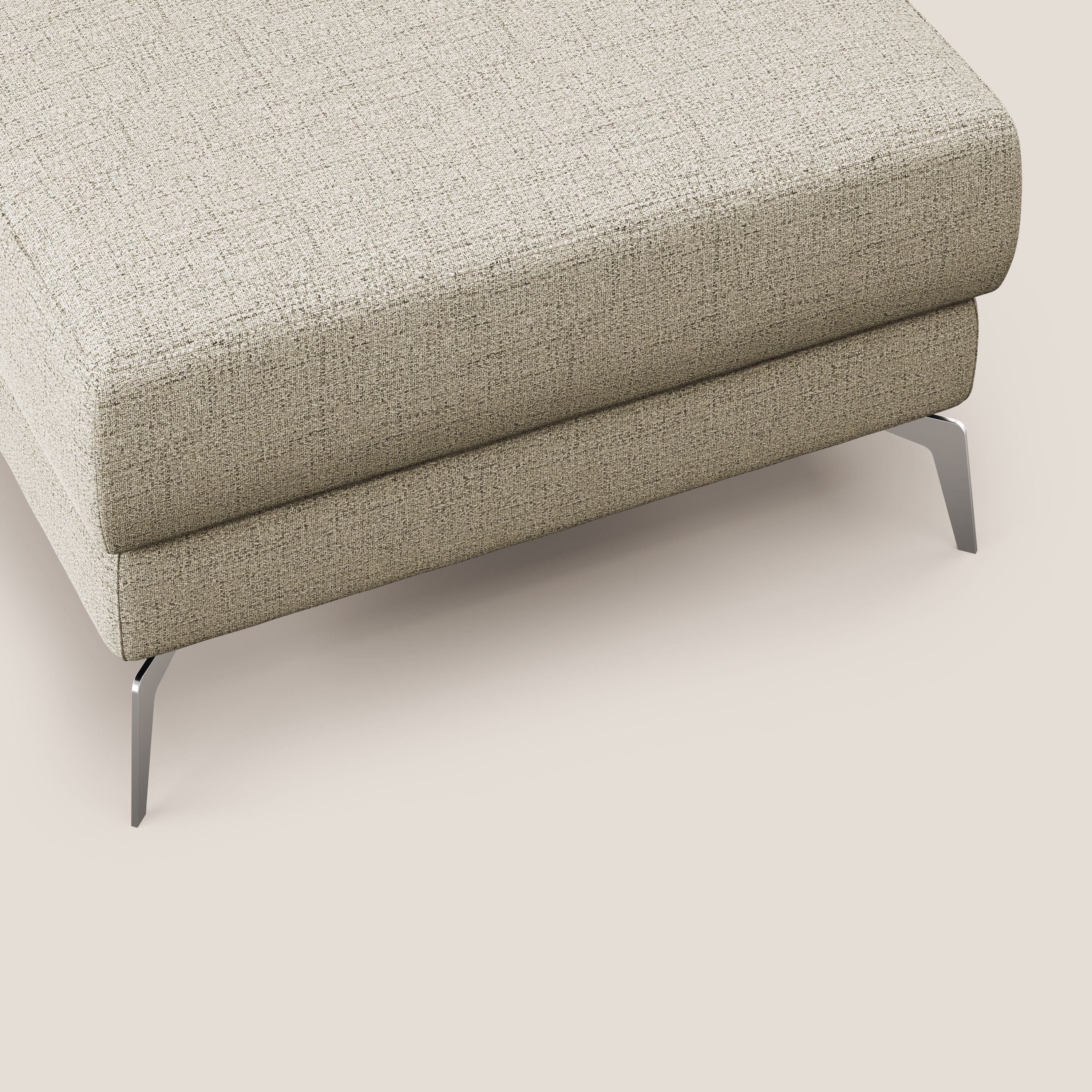 Star Pouf con piedini alti in tessuto impermeabile fiammato T03 beige - divani.store