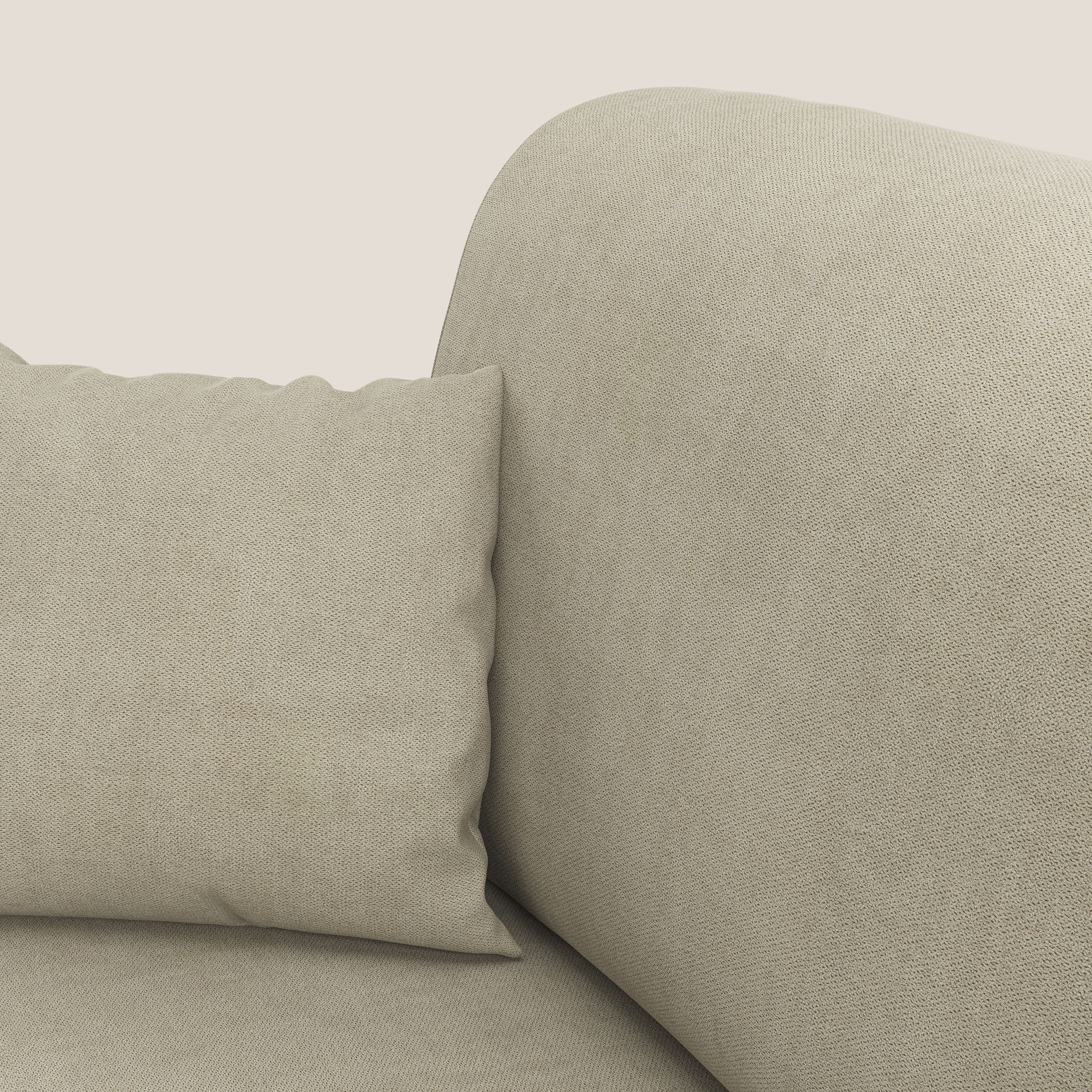 Kafka divano letto matrimoniale in morbido tessuto impermeabile T02 panna - divani.store