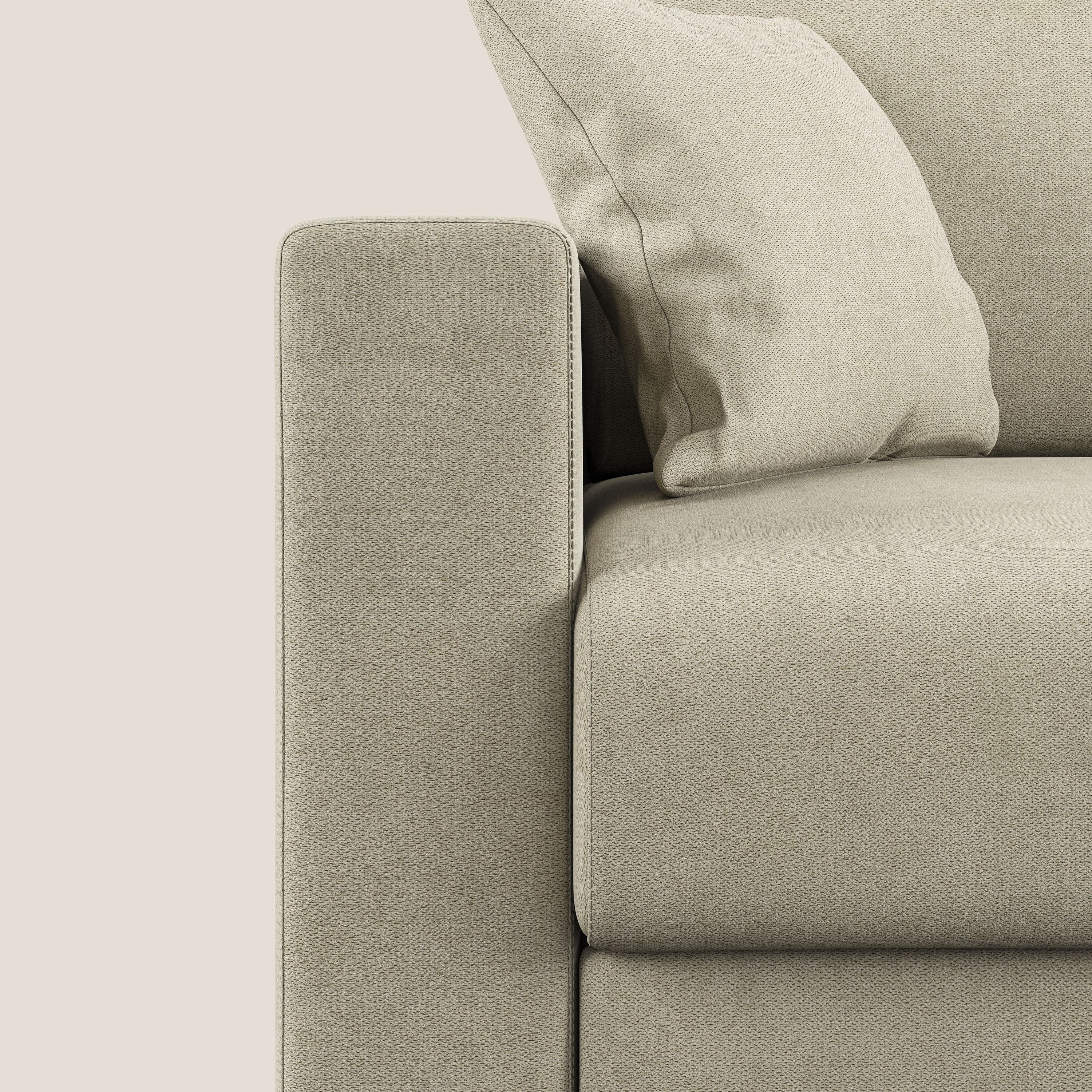 Kafka divano letto matrimoniale in morbido tessuto impermeabile T02 panna - divani.store