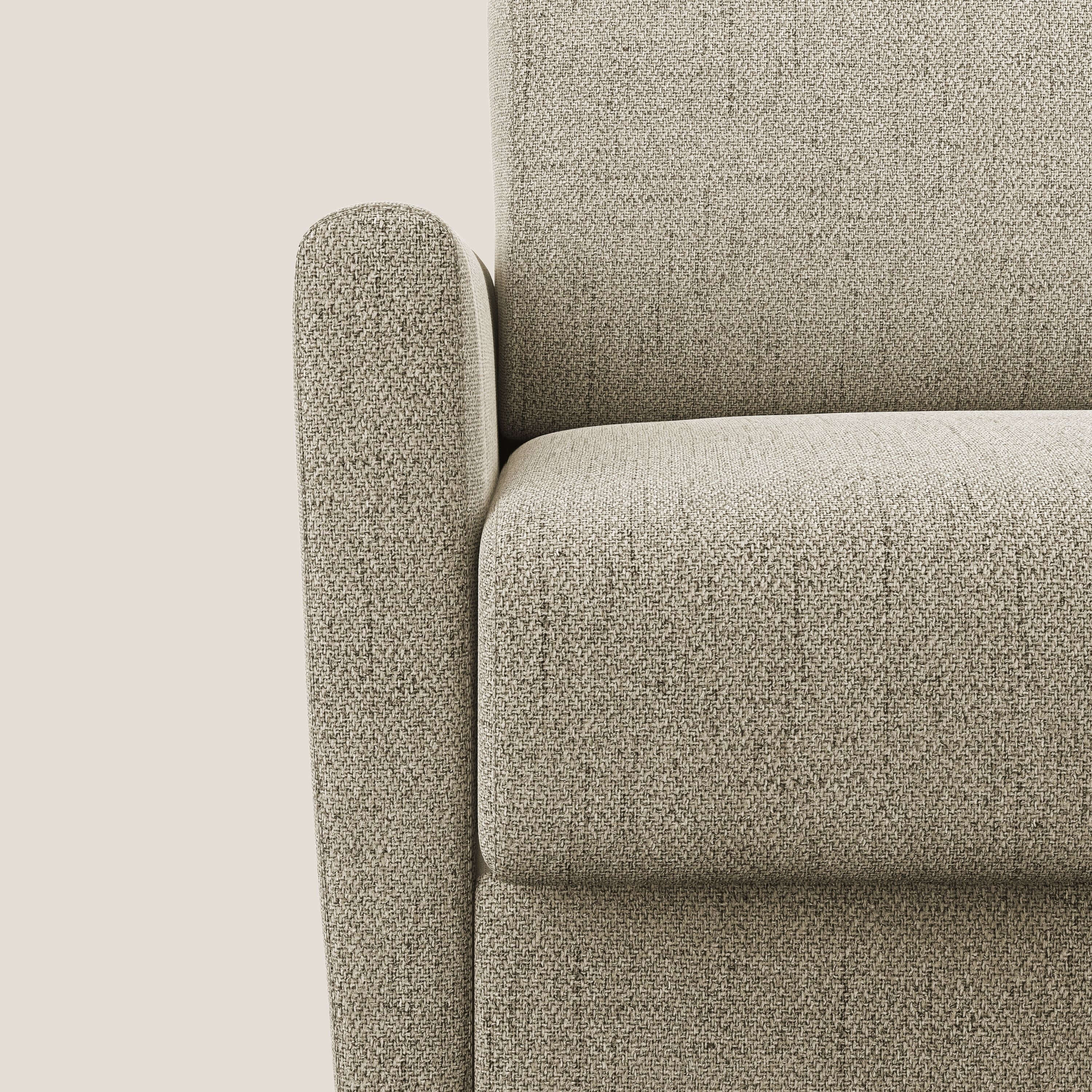 Edgar poltrona letto in tessuto felis impermeabile T03 beige - divani.store