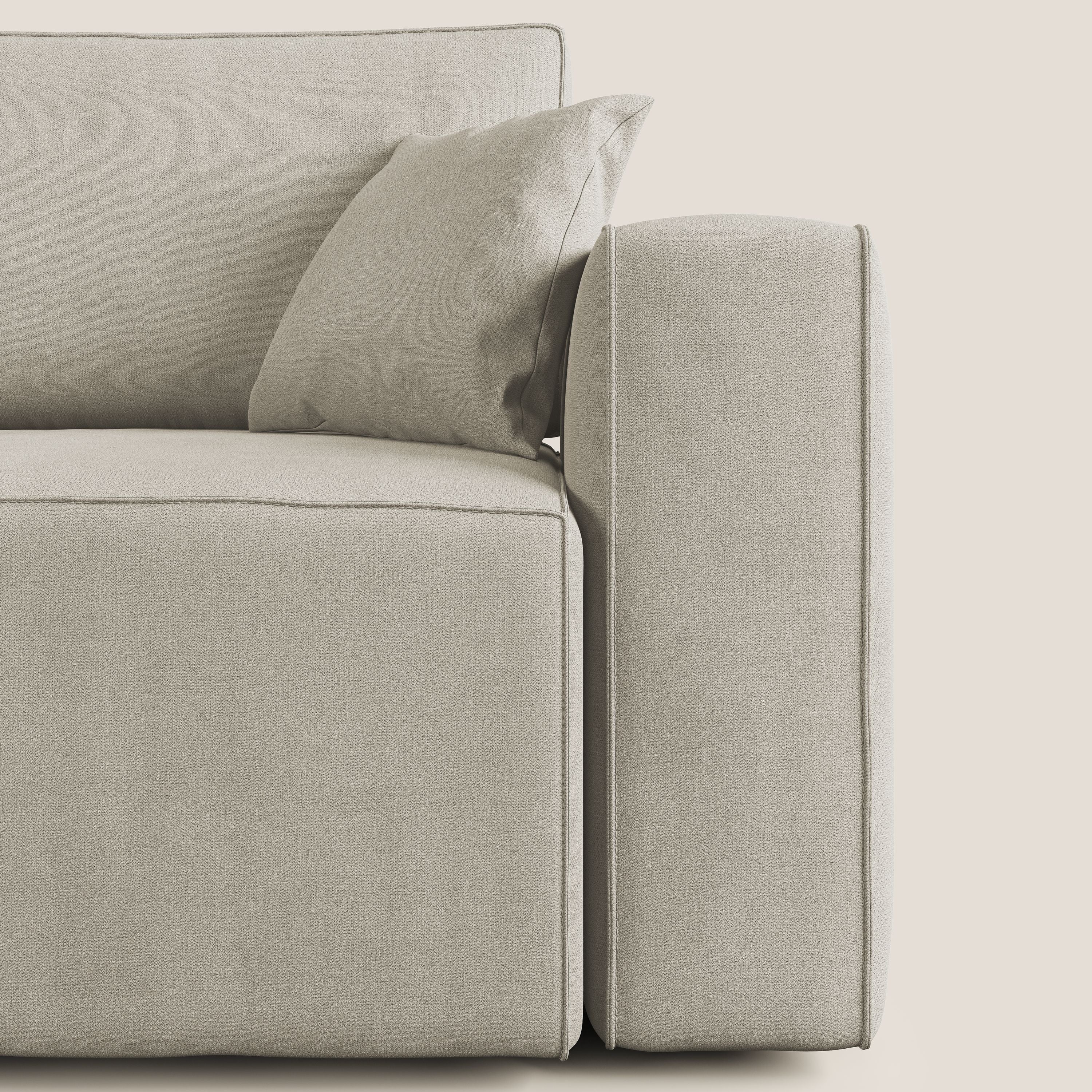 Morfeo divano con sedute estraibili in morbido tessuto impermeabile T02 panna - divani.store