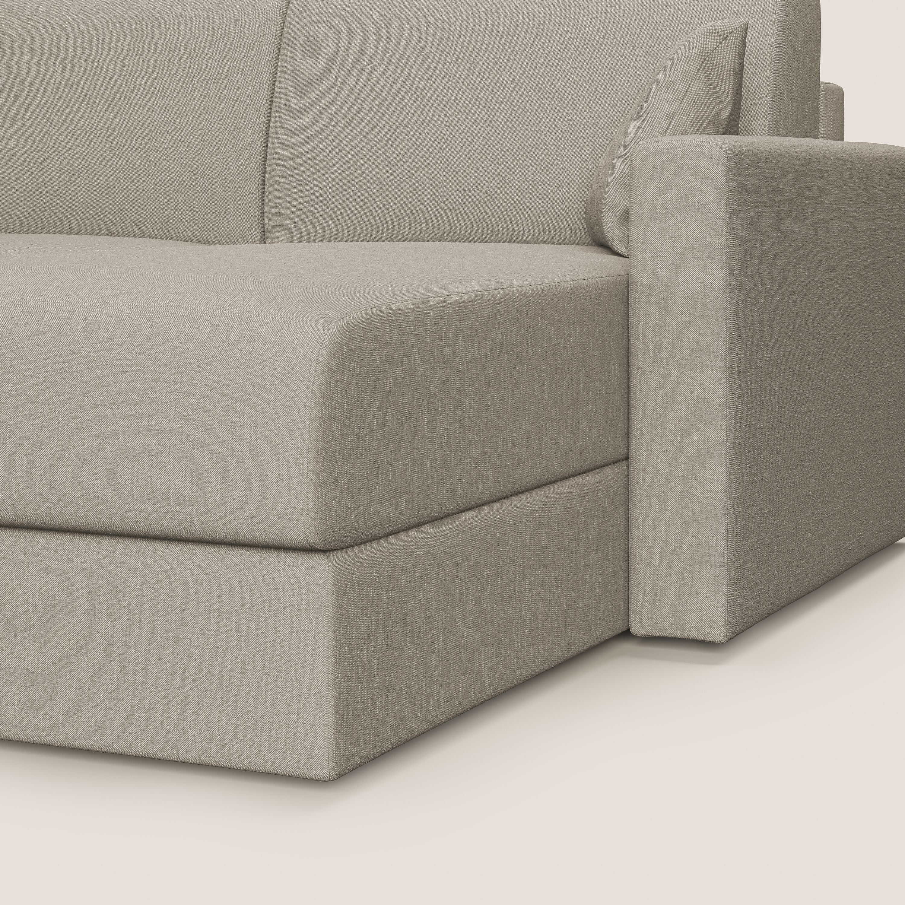 Chris Divano letto angolare 5 posti in tessuto impermeabile T13 panna - divani.store