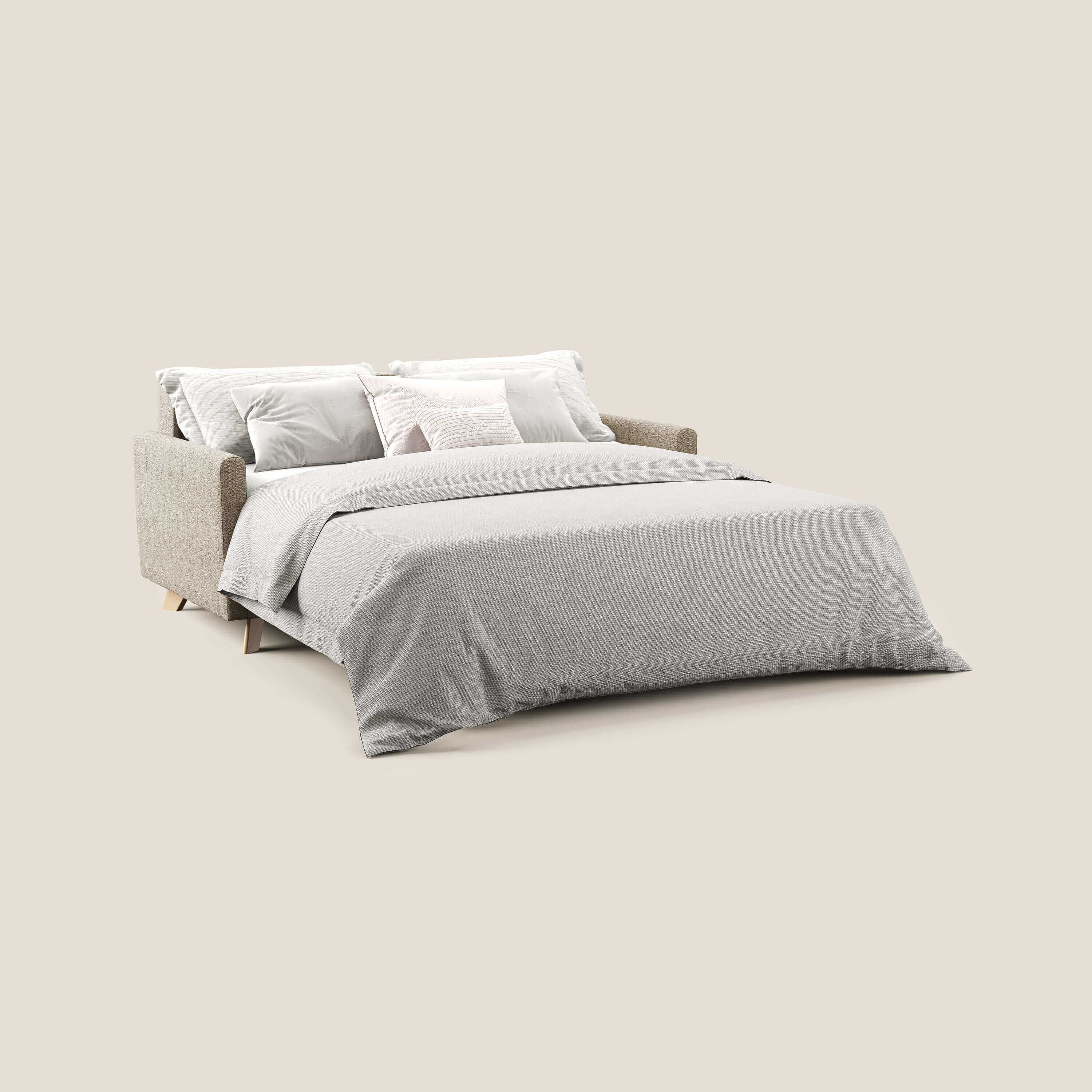 Edgar divano letto matrimoniale in tessuto felis impermeabile T03 beige - divani.store