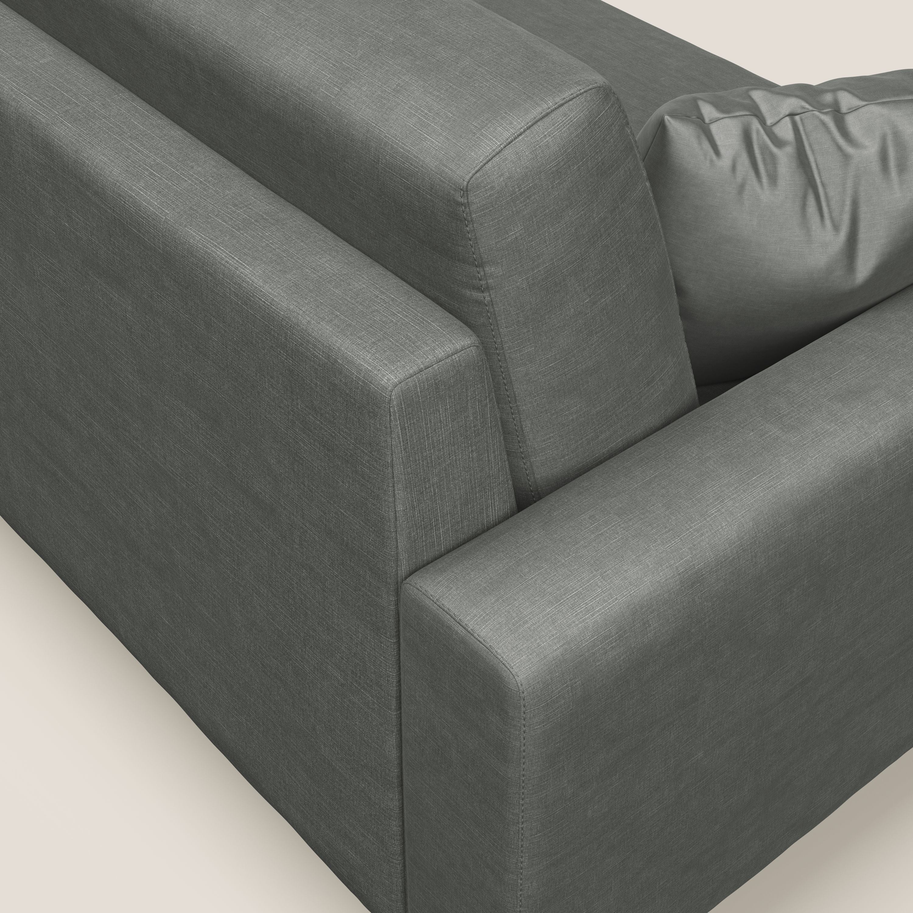 Arthur divano moderno in velluto morbido impermeabile T01 grigio chiaro - divani.store