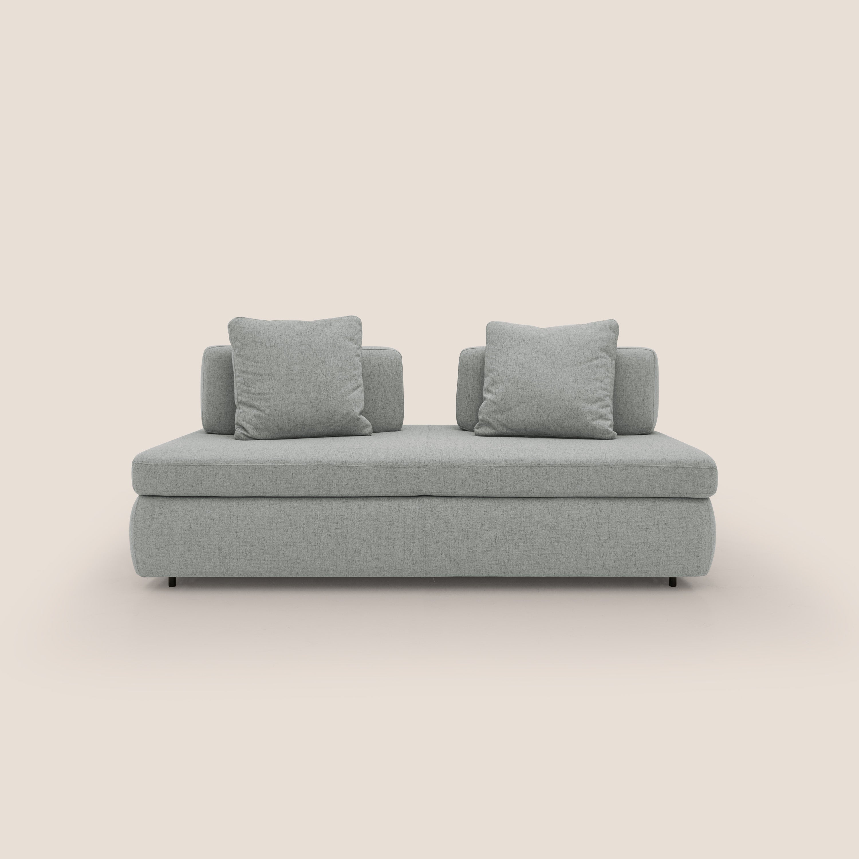 Gransasso Divano letto matrimoniale dal DESIGN innovativo in tessuto impermeabile T03 grigio chiaro - divani.store