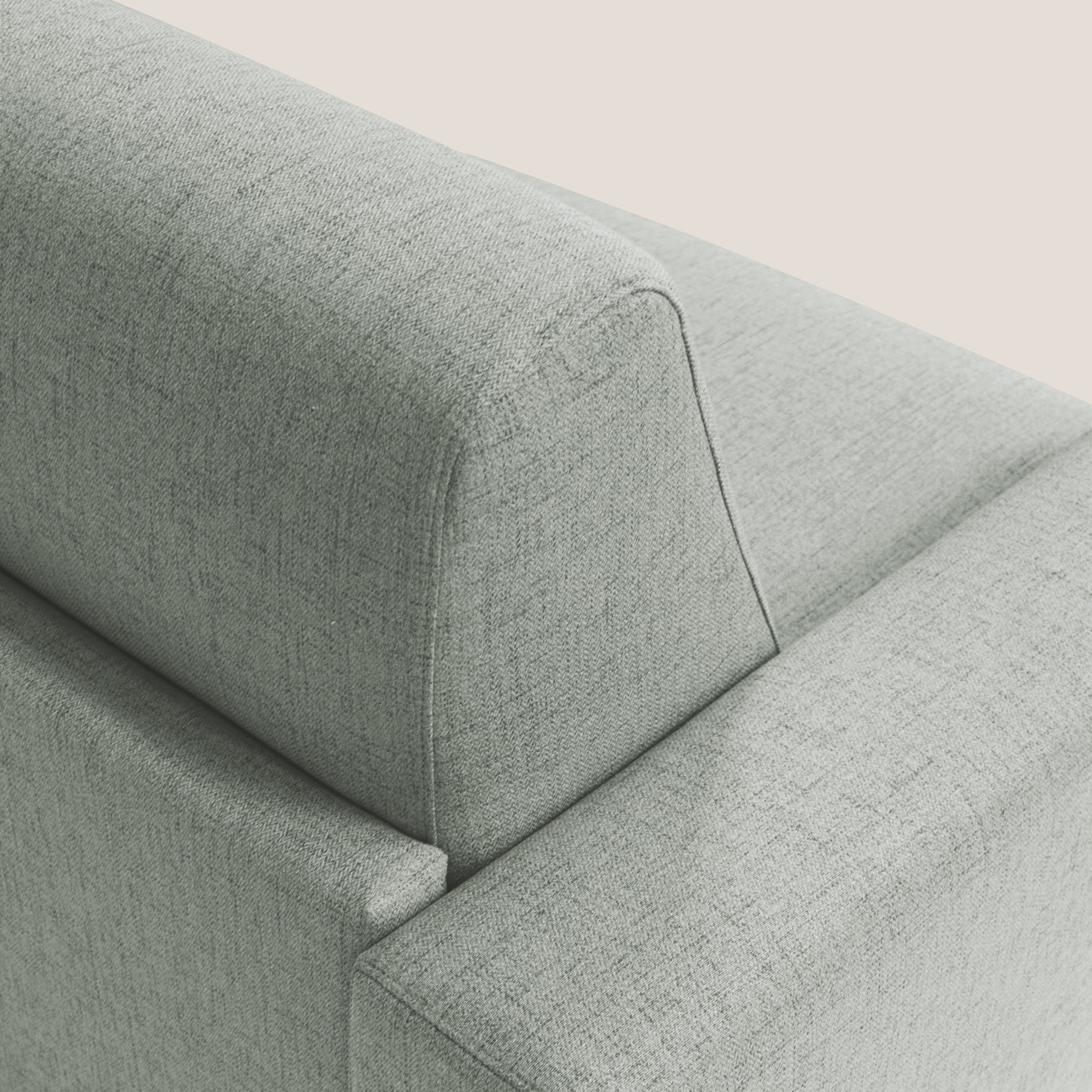 Nixon Divano letto matrimoniale con materasso 20 cm in tessuto impermeabile T03 grigio chiaro - divani.store