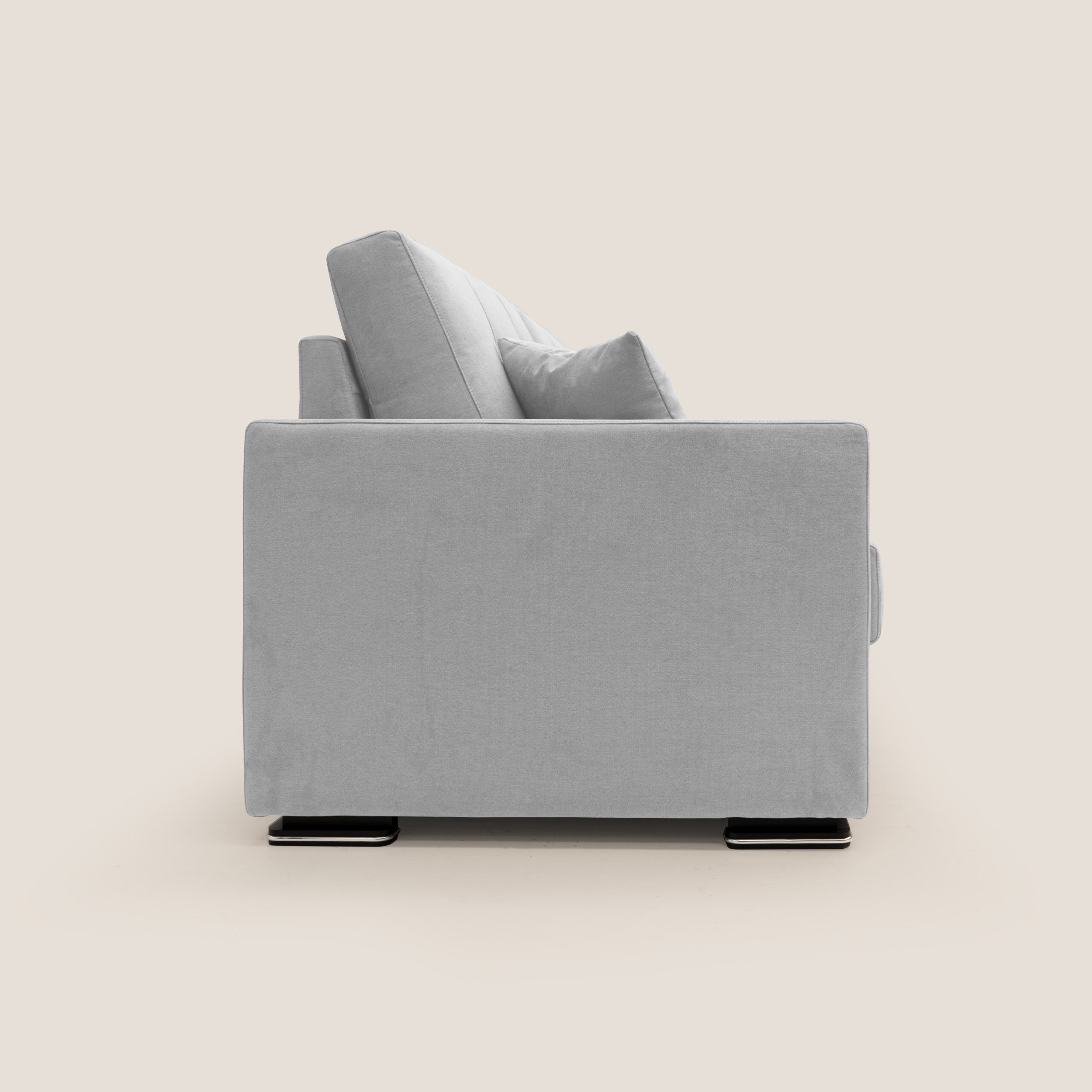 Giove divano in morbido tessuto impermeabile T02 grigio chiaro - divani.store