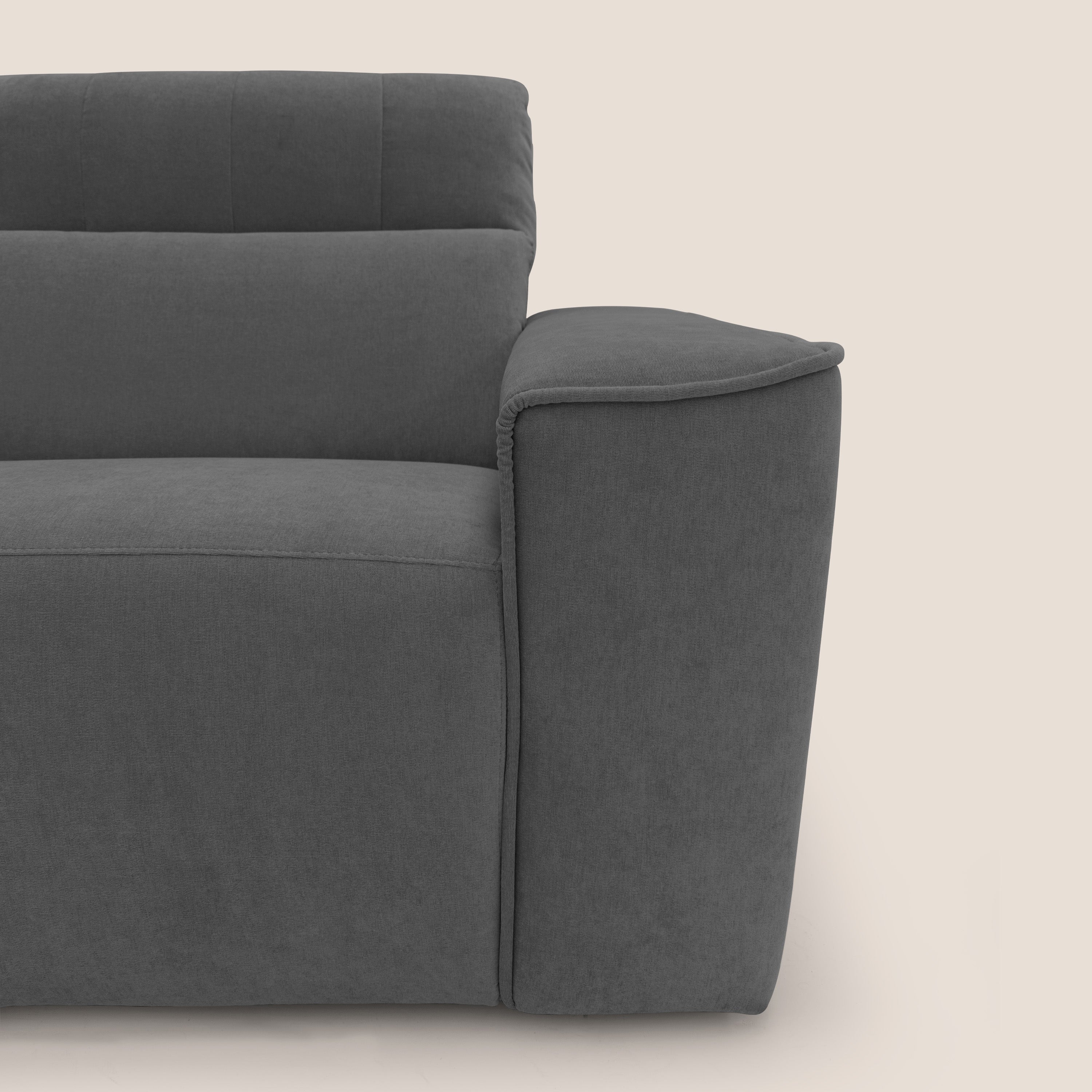 Clark Divano modulare con opzione relax elettrico in tessuto smacchiabile impermeabile T17 antracite - divani.store