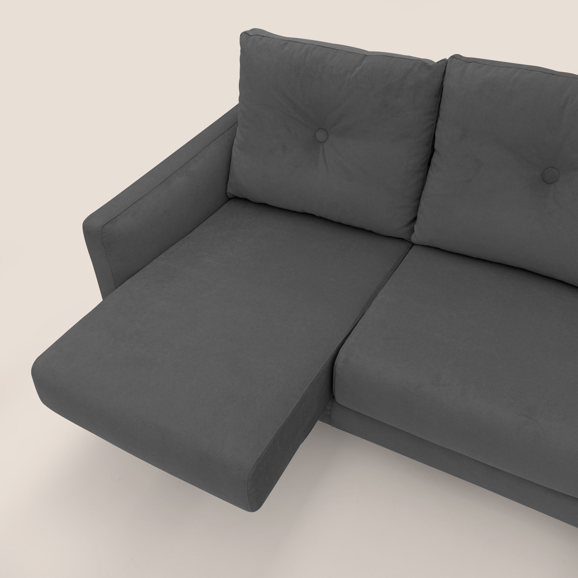 Matisse Divano angolare con sedute scorrevoli in tessuto morbido smacchiabile T17 - divani.store