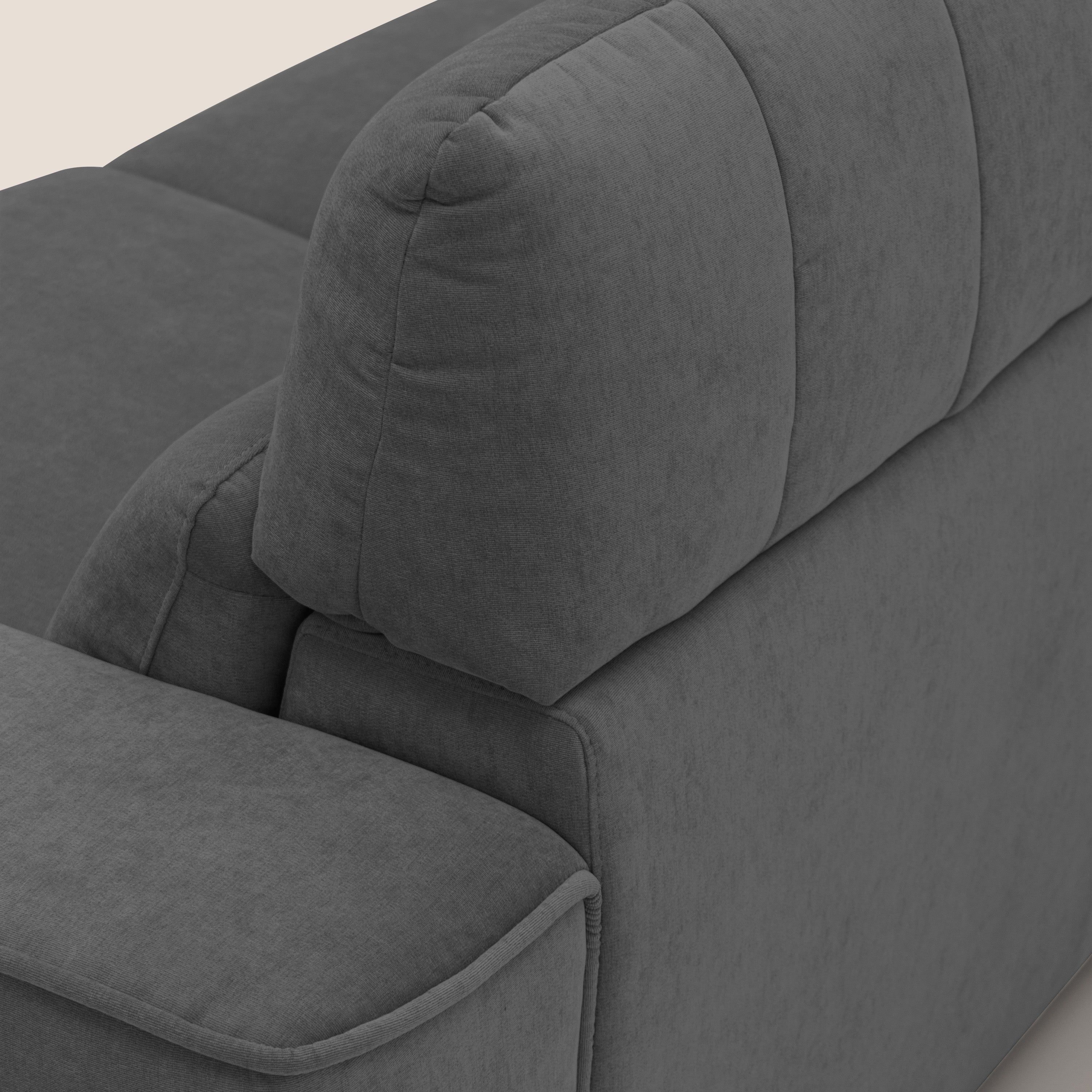 Clark Divano angolare con opzione relax elettrico in tessuto smacchiabile impermeabile T17 antracite - divani.store