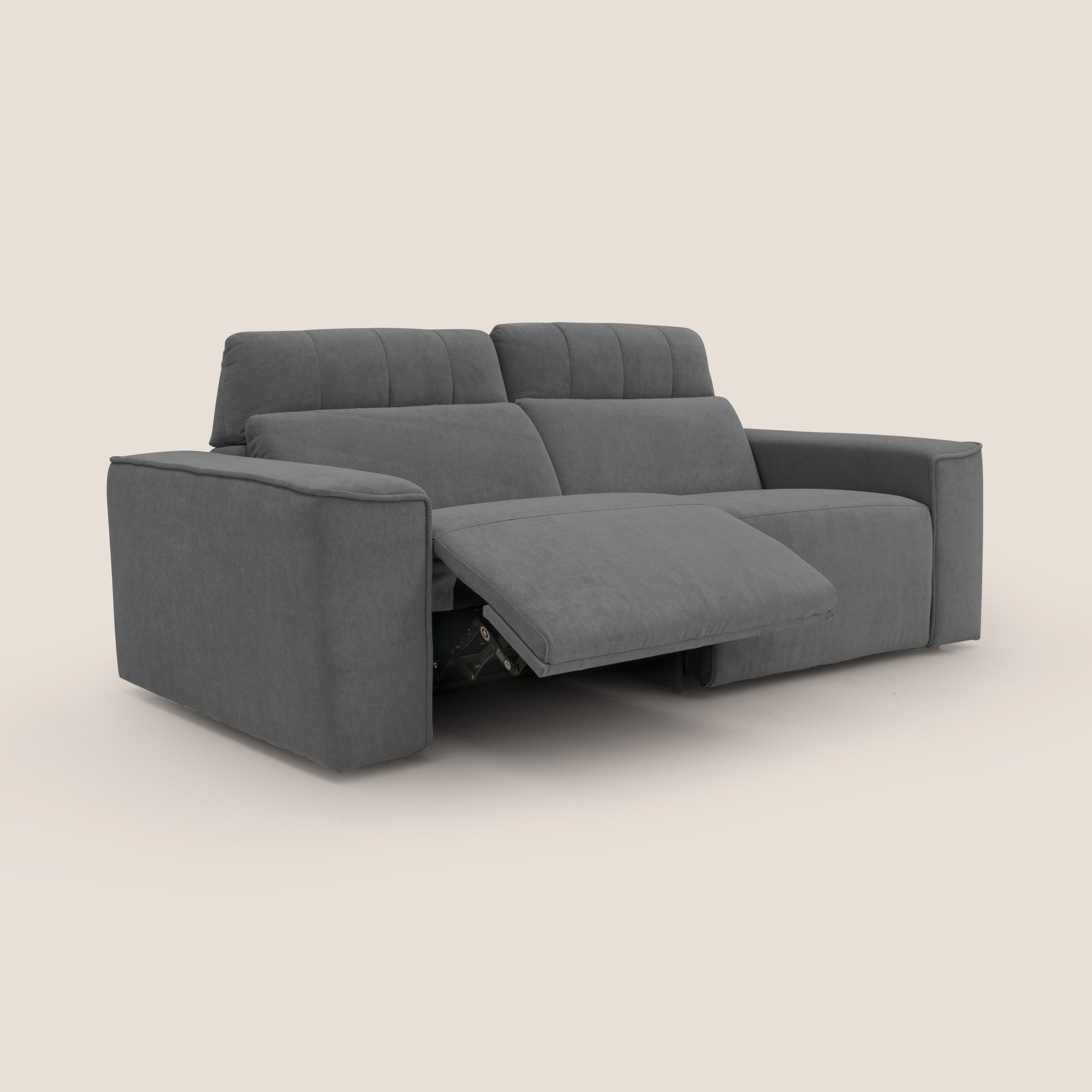 Clark Divano modulare con opzione relax elettrico in tessuto smacchiabile impermeabile T17 antracite - divani.store