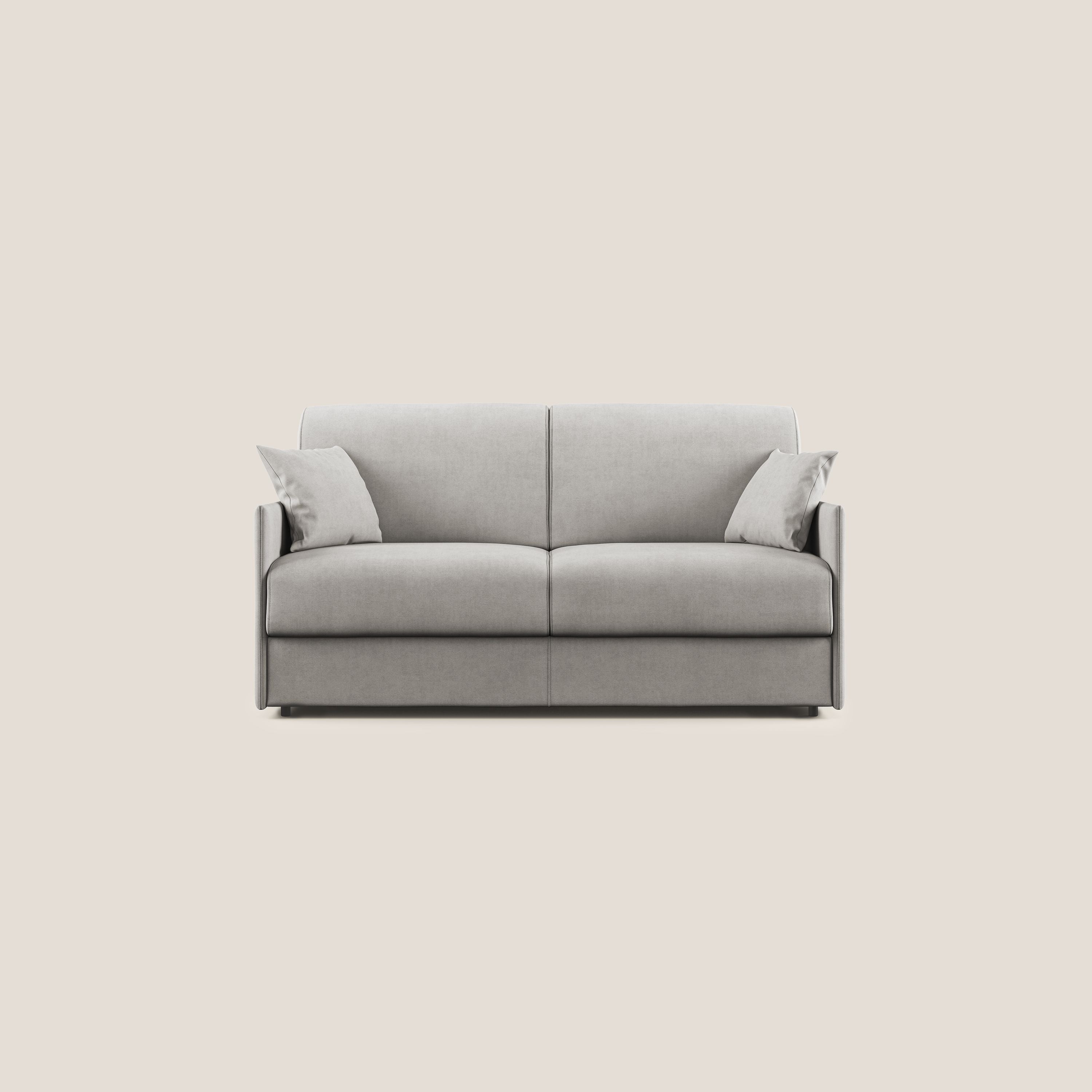 Evans Divano letto in morbido tessuto impermeabile T02 grigio chiaro - divani.store