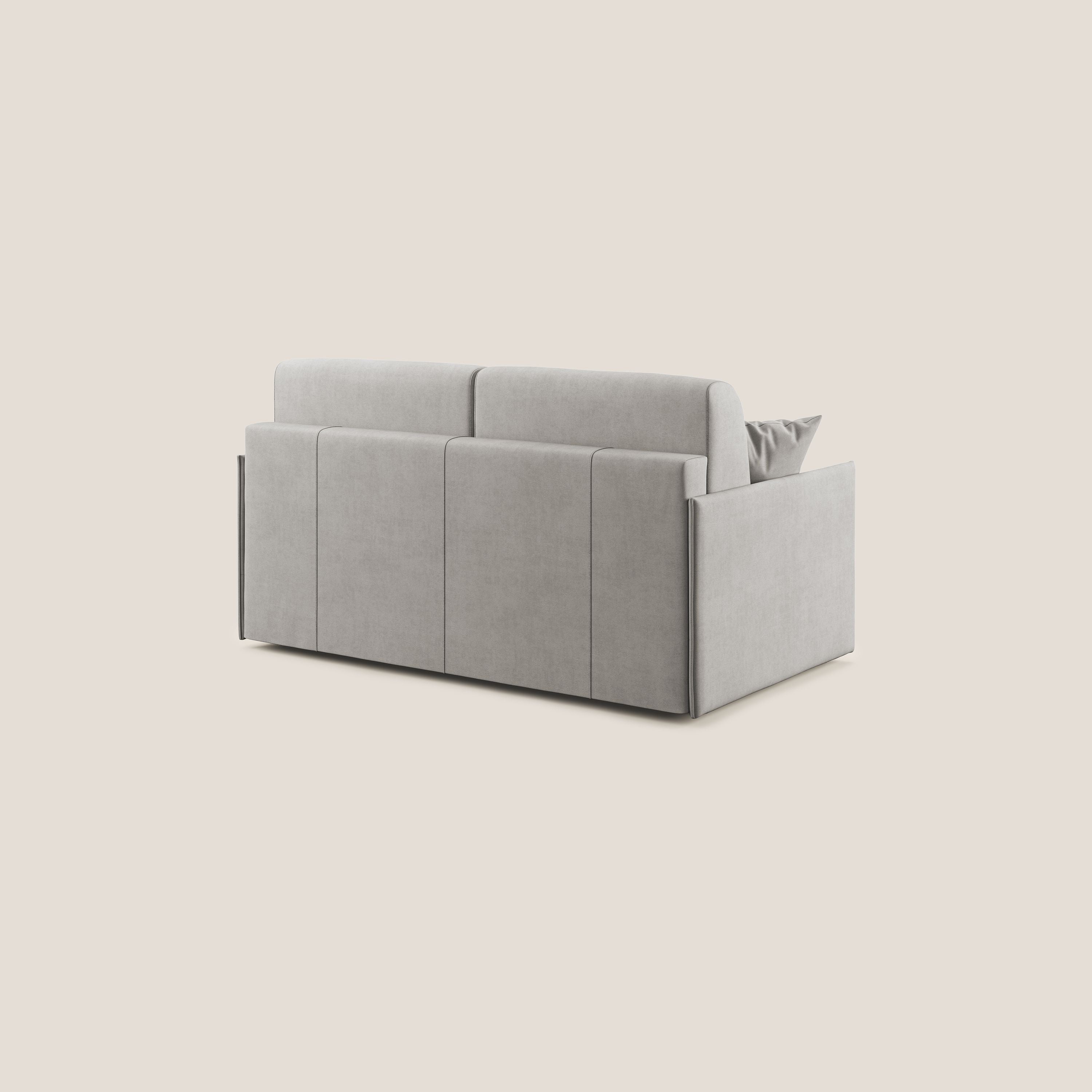 Evans Divano letto in morbido tessuto impermeabile T02 grigio chiaro - divani.store