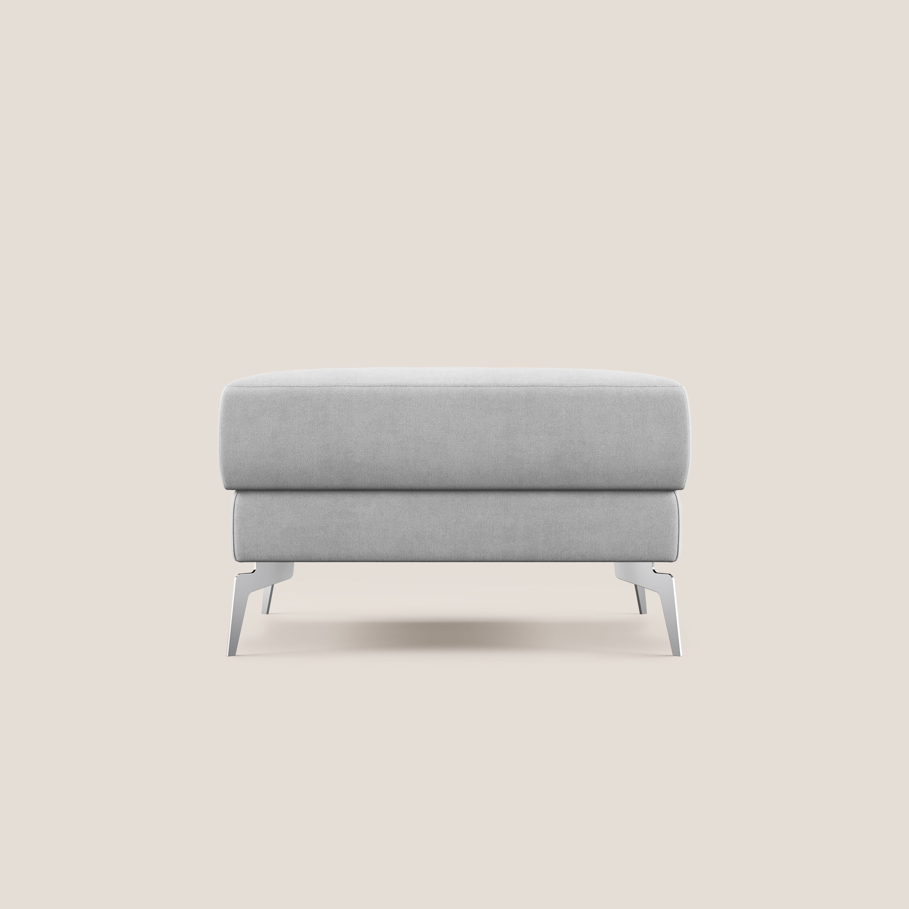 Star Pouf con piedini alti in tessuto impermeabile T02 grigio chiaro - divani.store