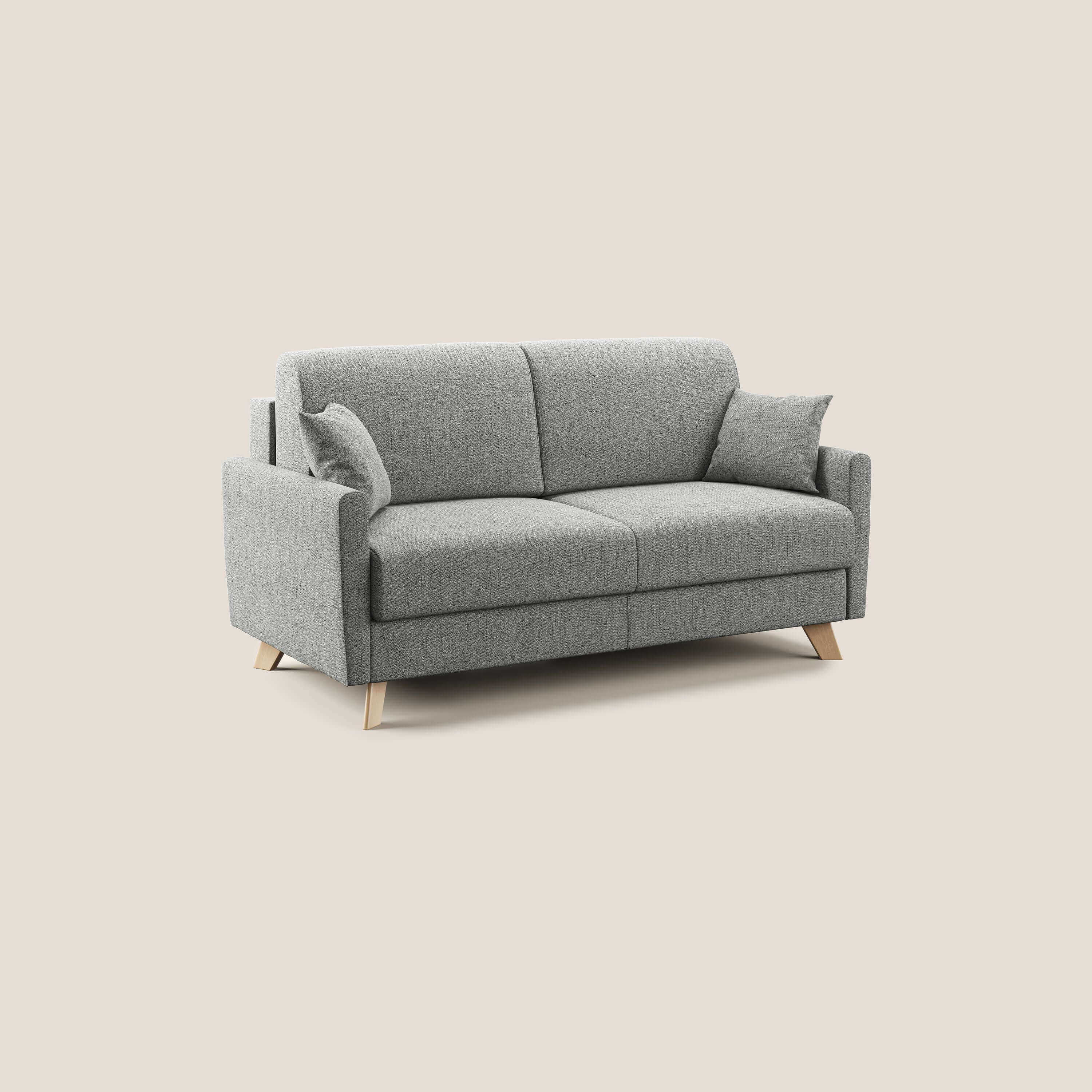 Edgar divano letto matrimoniale in tessuto felis impermeabile T03 grigio chiaro - divani.store