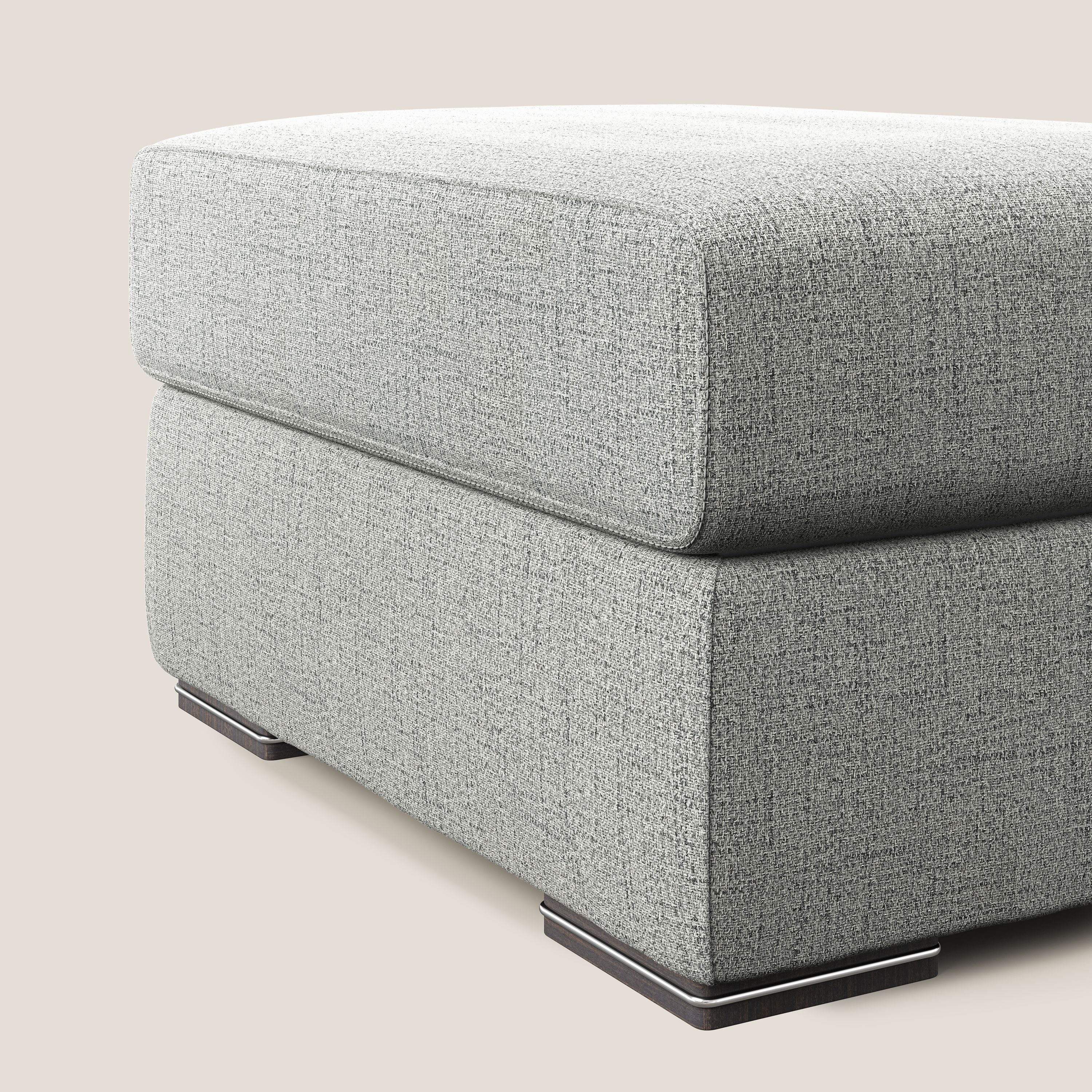 Sun pouf apribile contenitore in tessuto impermeabile fiammato T03 grigio chiaro - divani.store