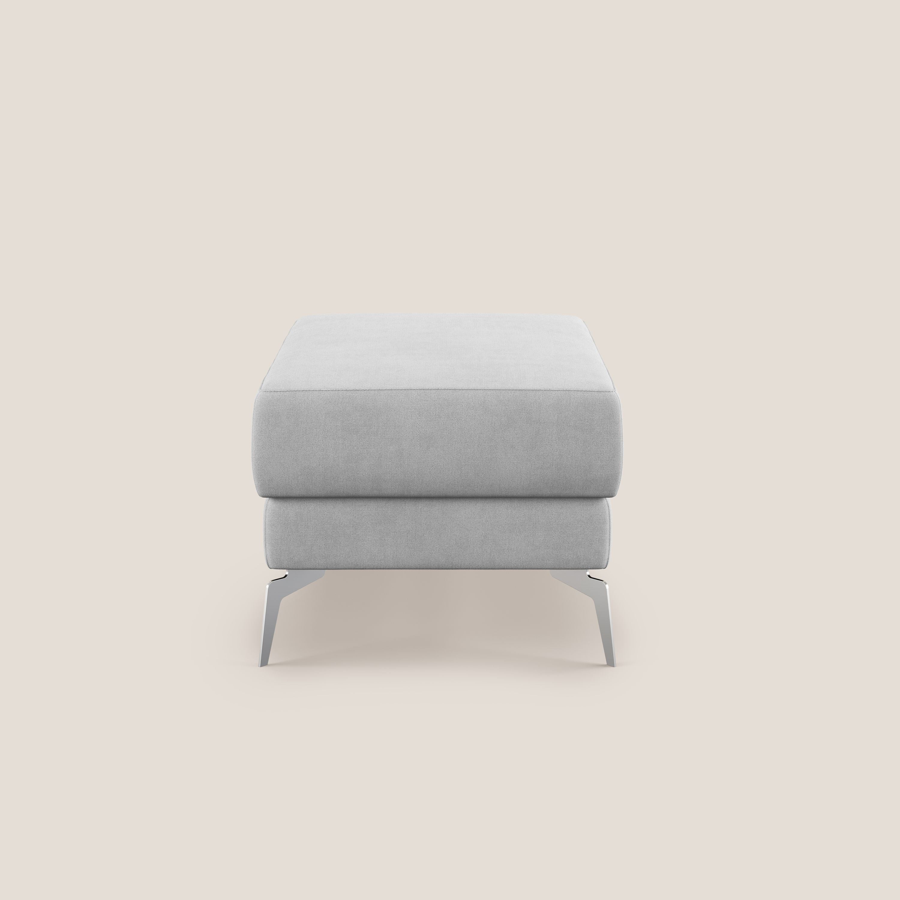 Star Pouf con piedini alti in tessuto impermeabile T02 grigio chiaro - divani.store