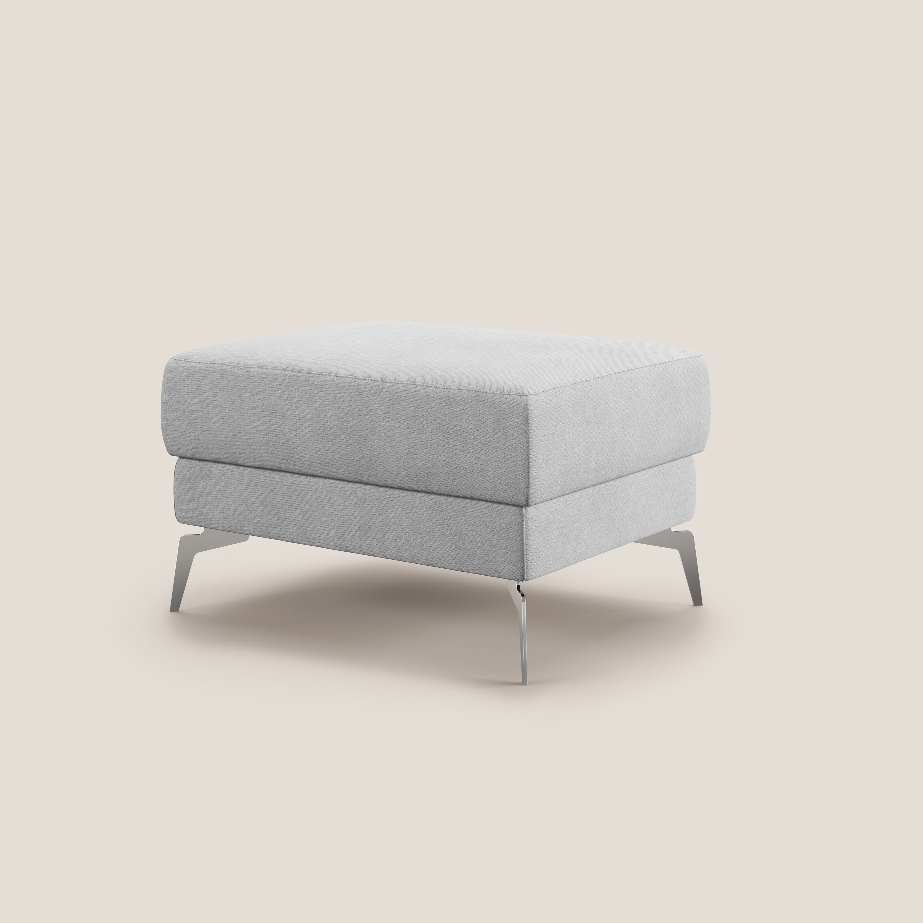 Star Pouf con piedini alti in tessuto impermeabile T02 grigio chiaro - divani.store