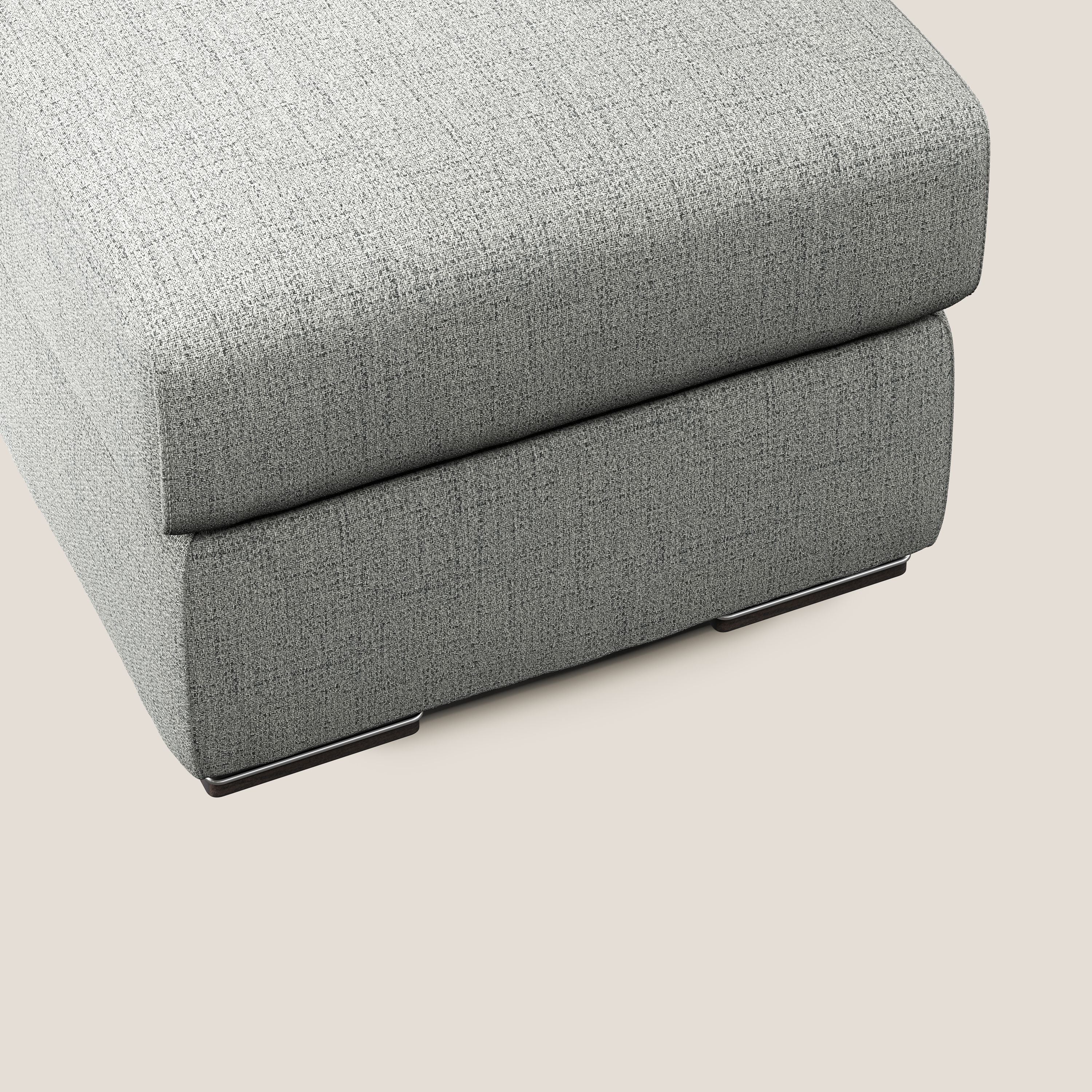 Sun pouf apribile contenitore in tessuto impermeabile fiammato T03 grigio chiaro - divani.store