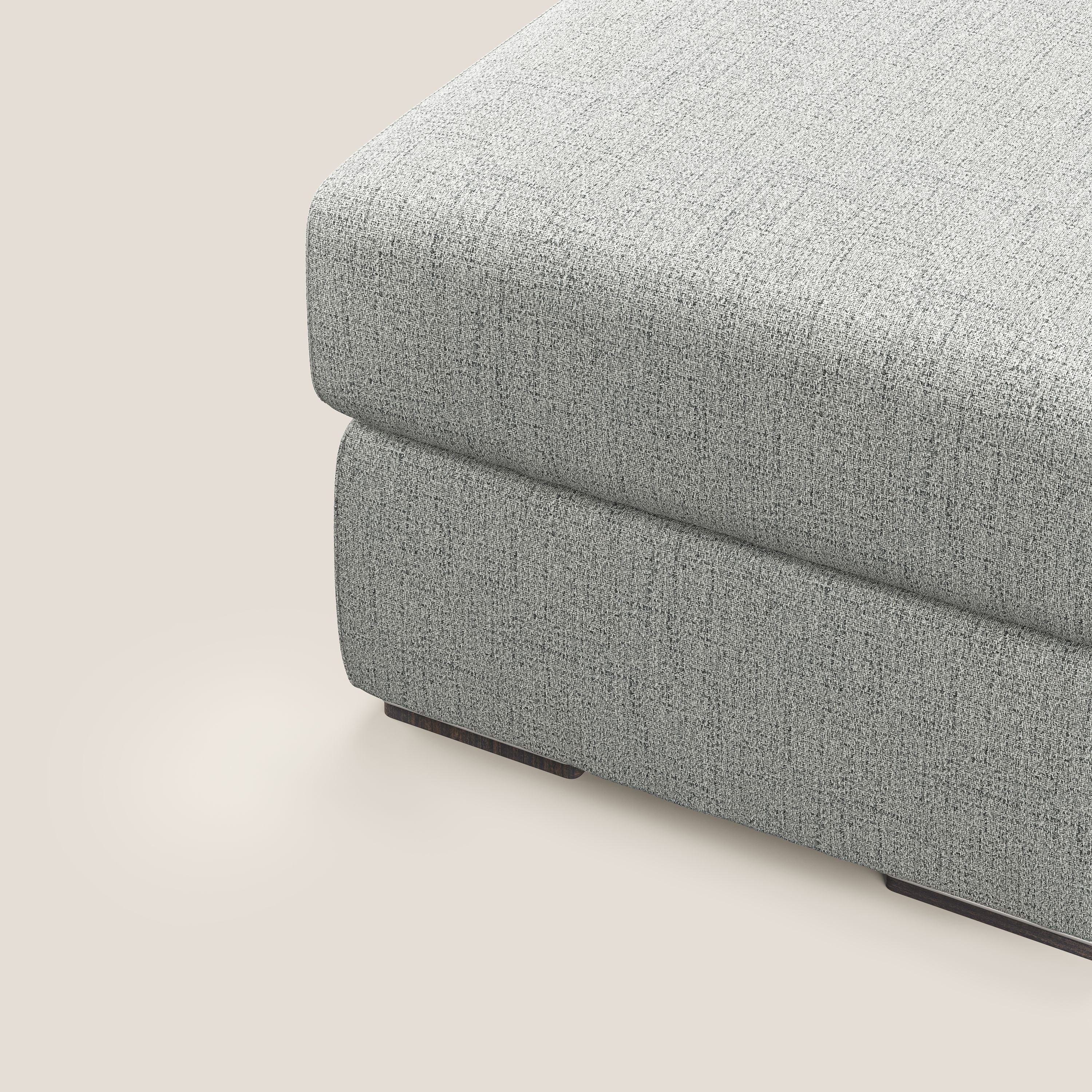 Sun pouf apribile contenitore in tessuto impermeabile fiammato T03 grigio chiaro - divani.store