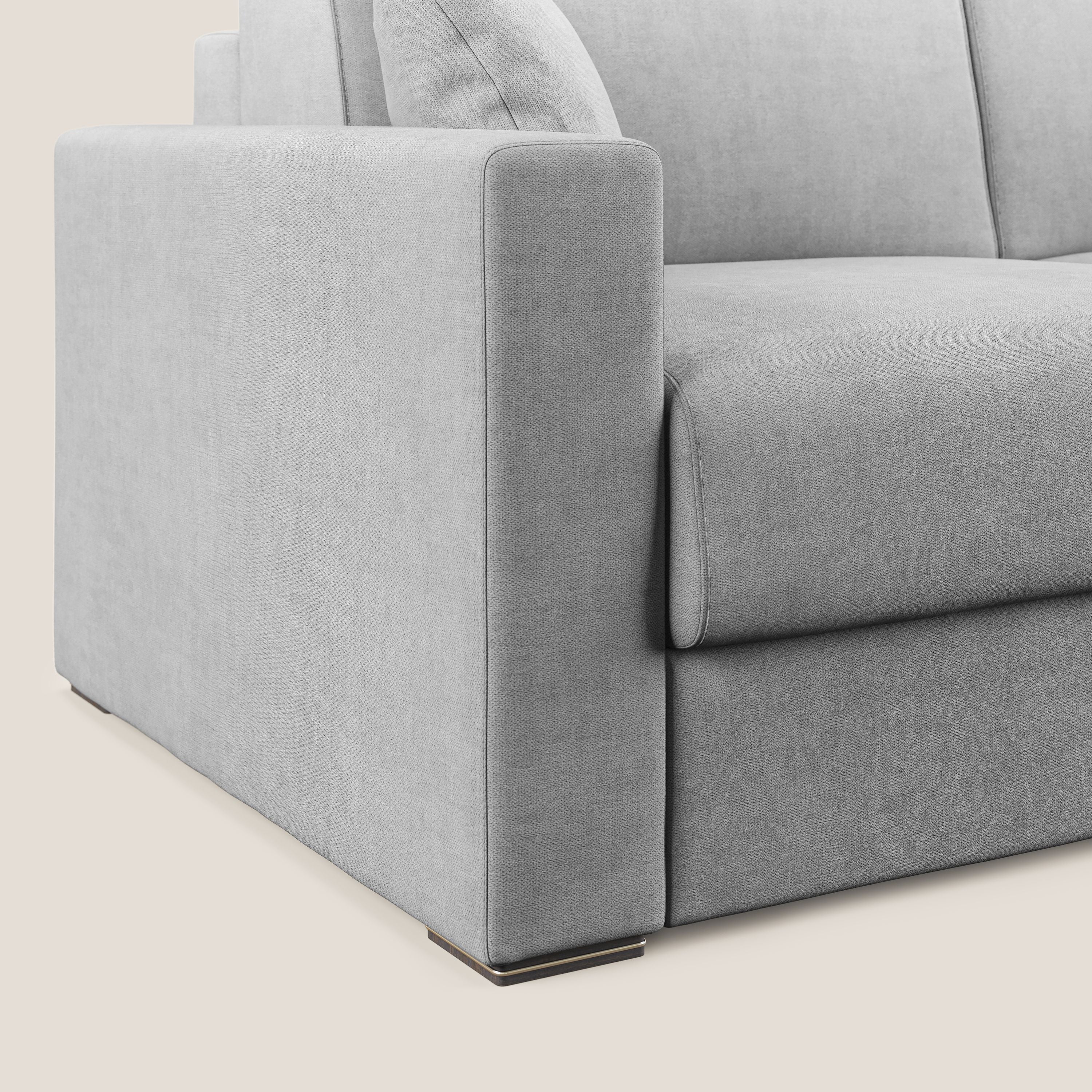 Best Divano letto matrimoniale in tessuto impermeabile T02 grigio chiaro - divani.store