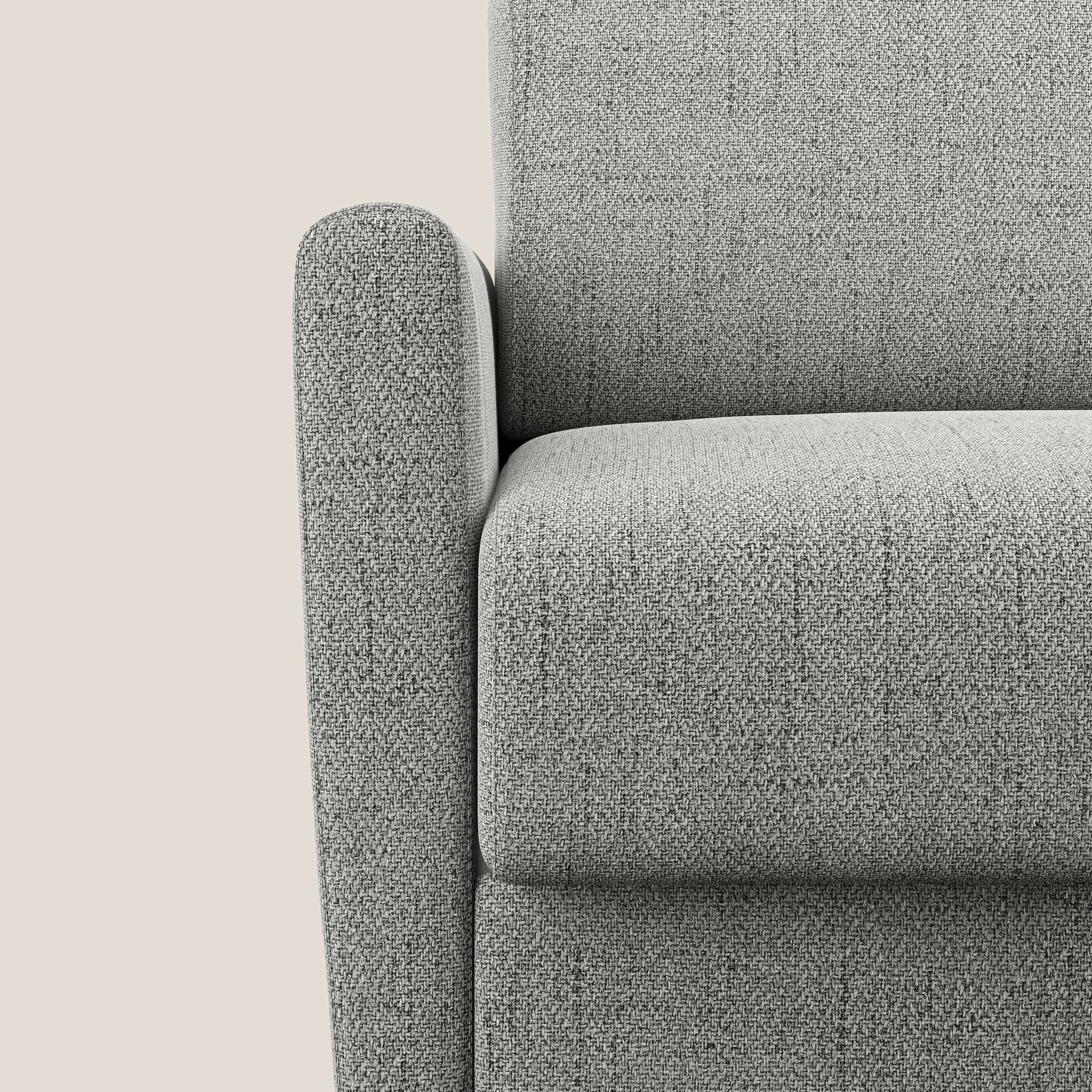 Edgar poltrona letto in tessuto felis impermeabile T03 grigio chiaro - divani.store