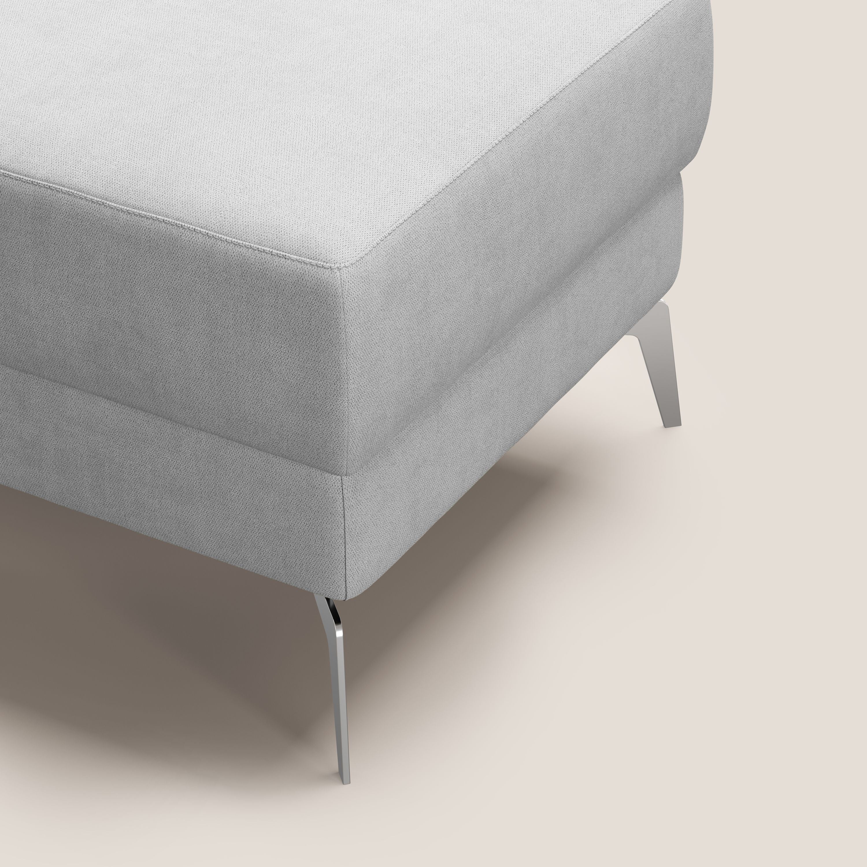 Star Pouf con piedini alti in tessuto impermeabile T02 grigio chiaro - divani.store