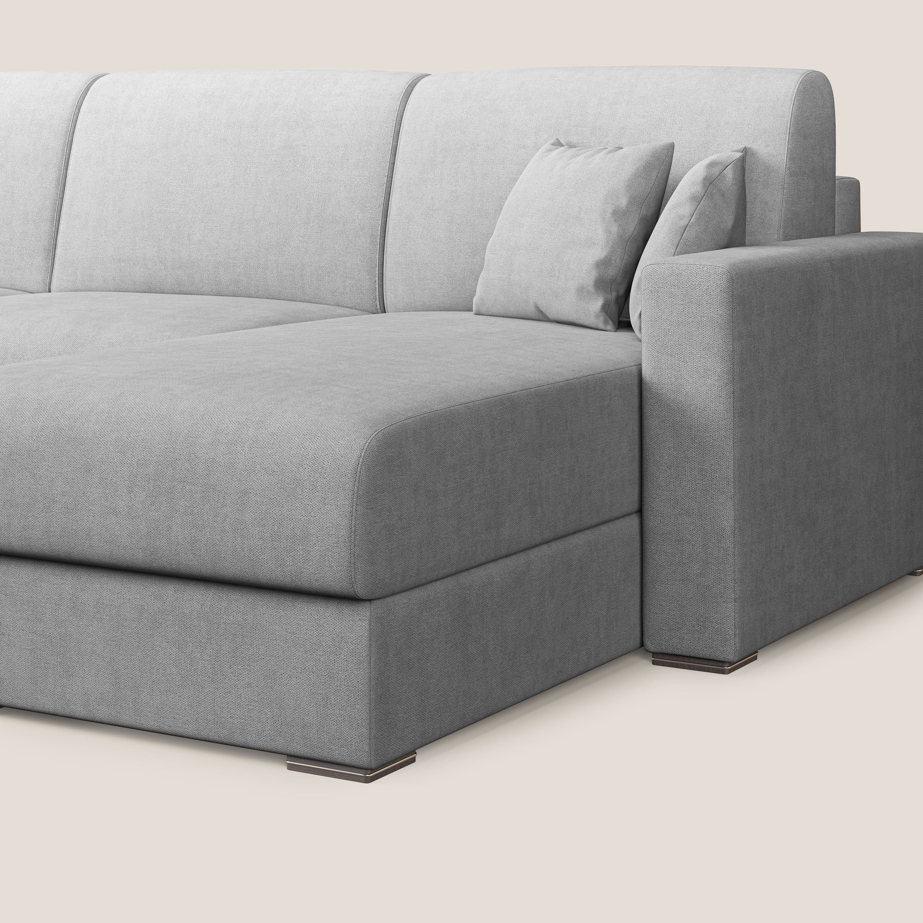 Best Divano letto angolare in tessuto impermeabile T02 grigio chiaro - divani.store