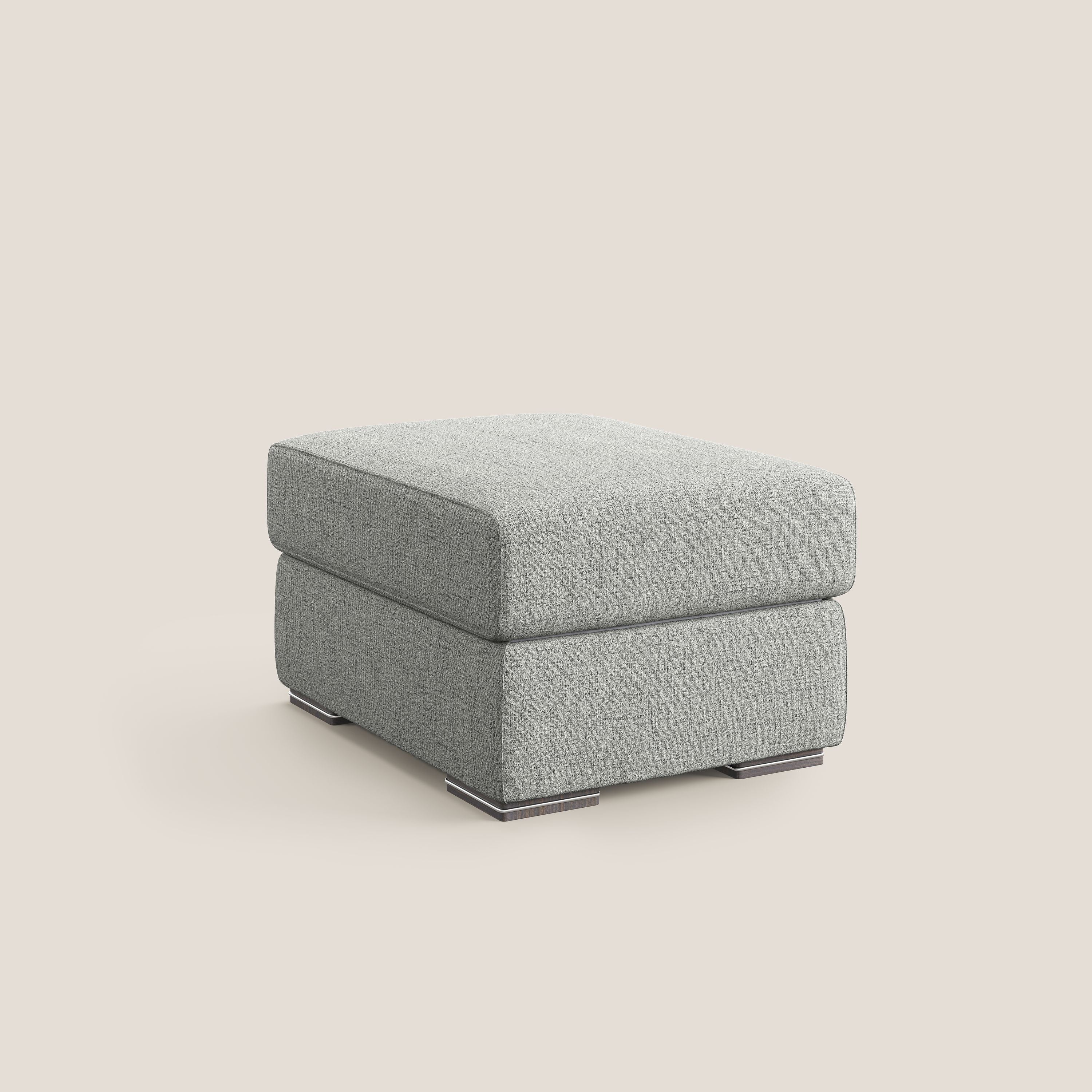 Sun pouf apribile contenitore in tessuto impermeabile fiammato T03 grigio chiaro - divani.store