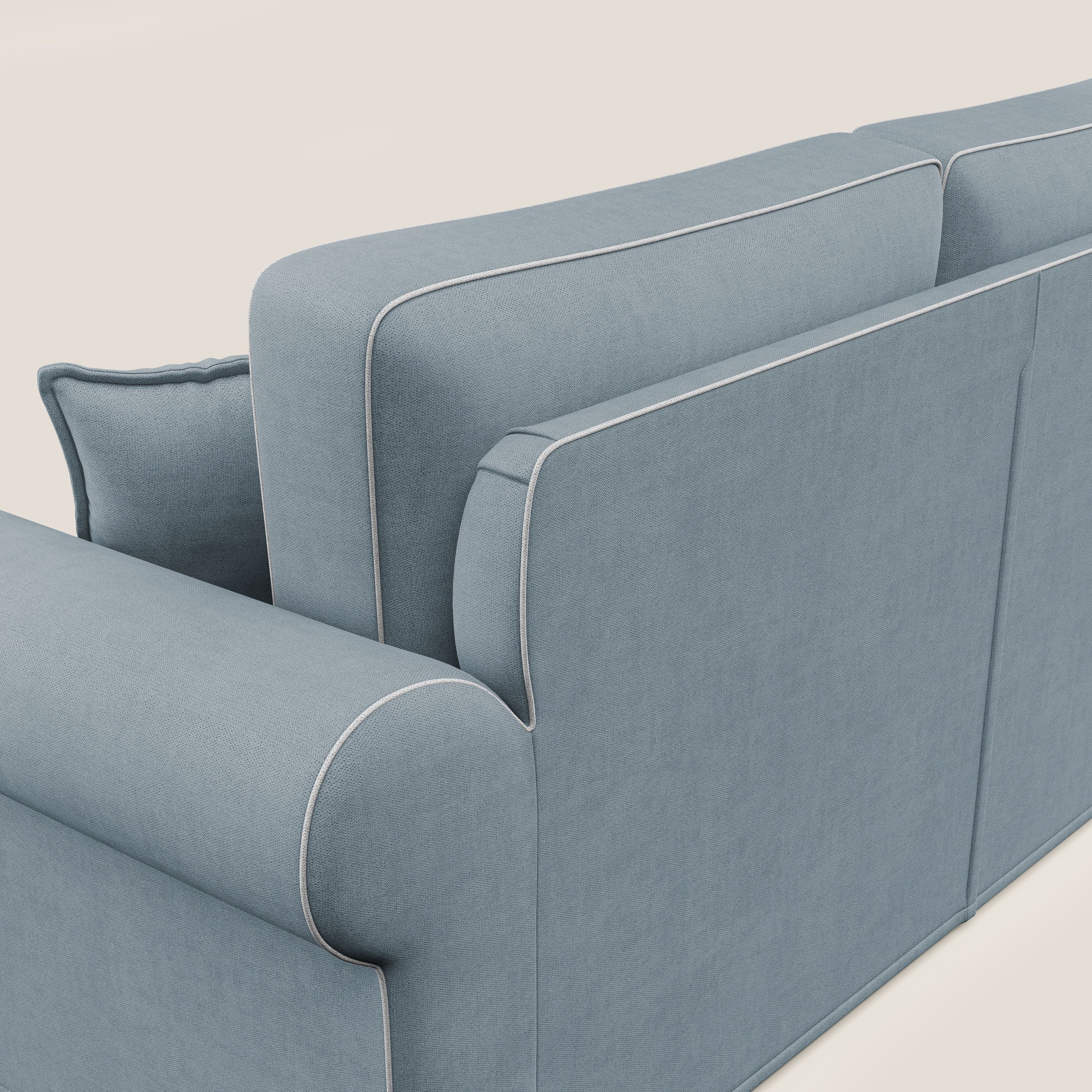 Lady divano classico bicolore in piuma d'oca realizzato con tessuto impermeabile T02 carta da zucchero - bianco - divani.store