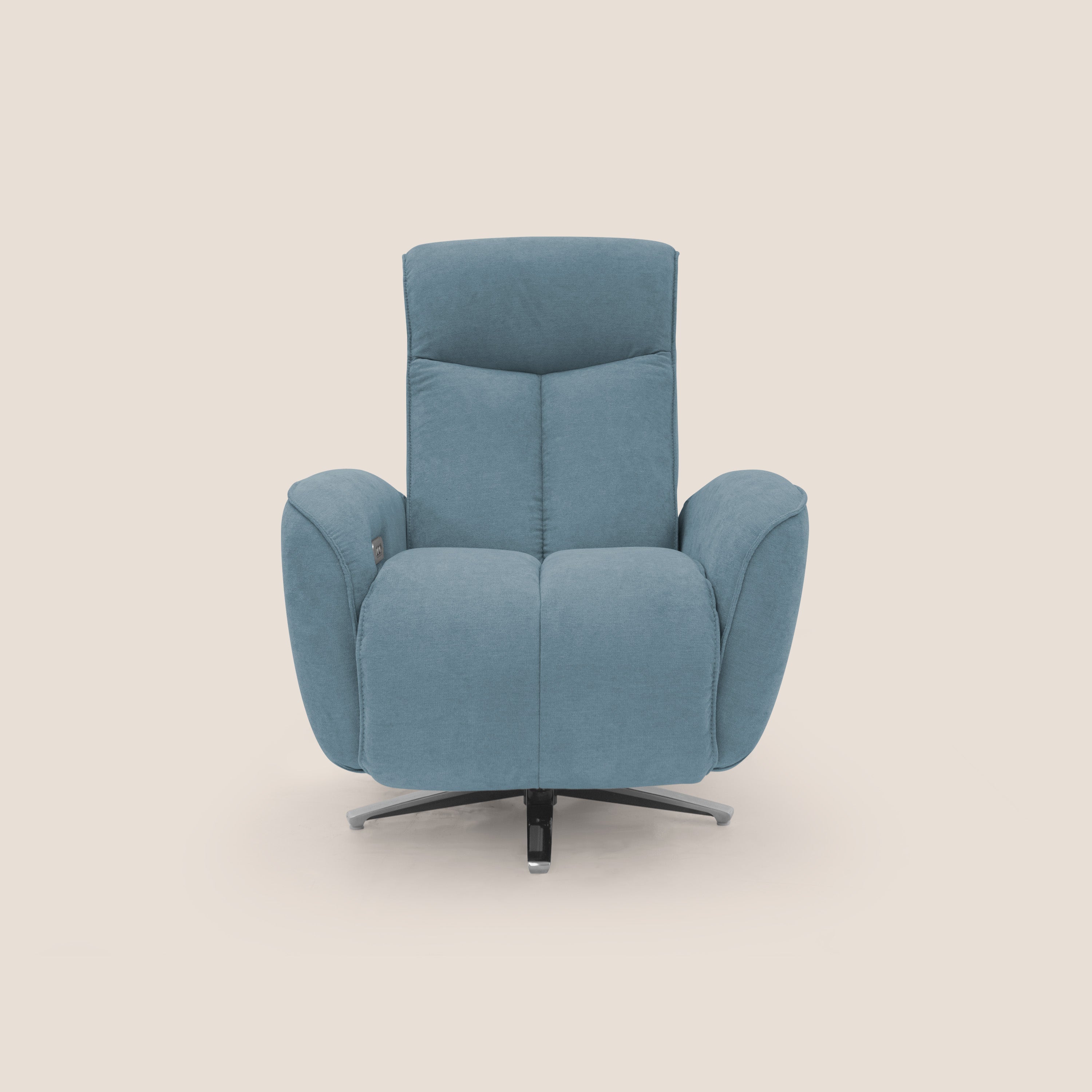 EVA Poltroncina RELAX in morbido tessuto impermeabile T02 carta da zucchero - divani.store