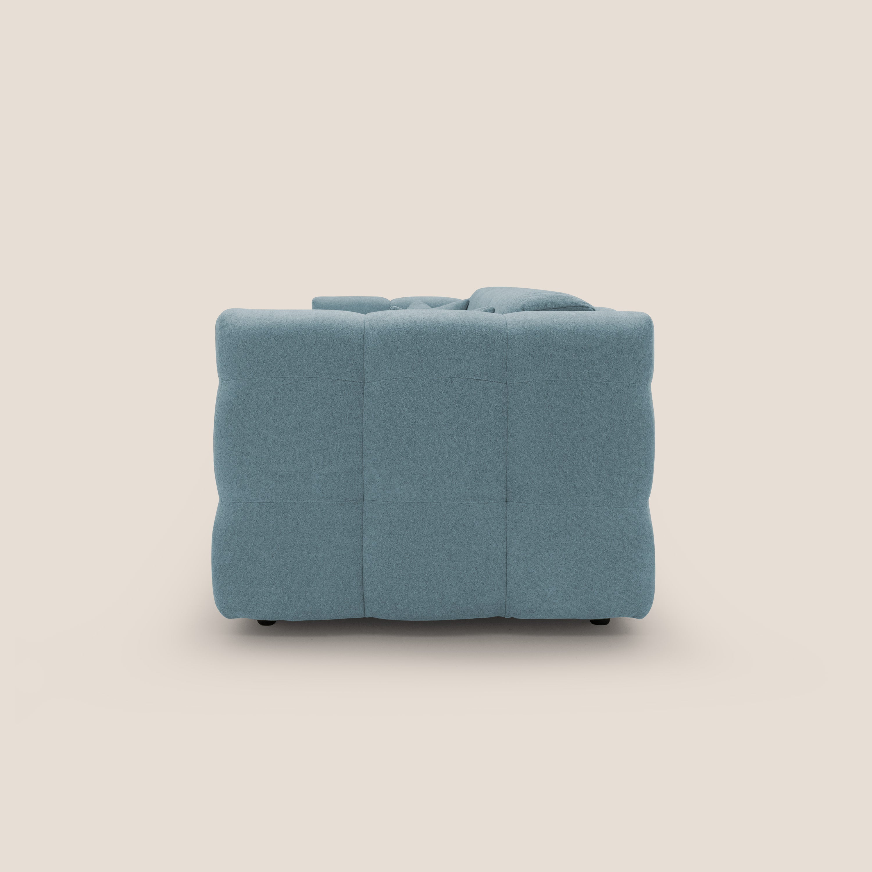 Tender Divano letto matrimoniale dal design innovativo in tessuto bouclet impermeabile T07 carta da zucchero - divani.store