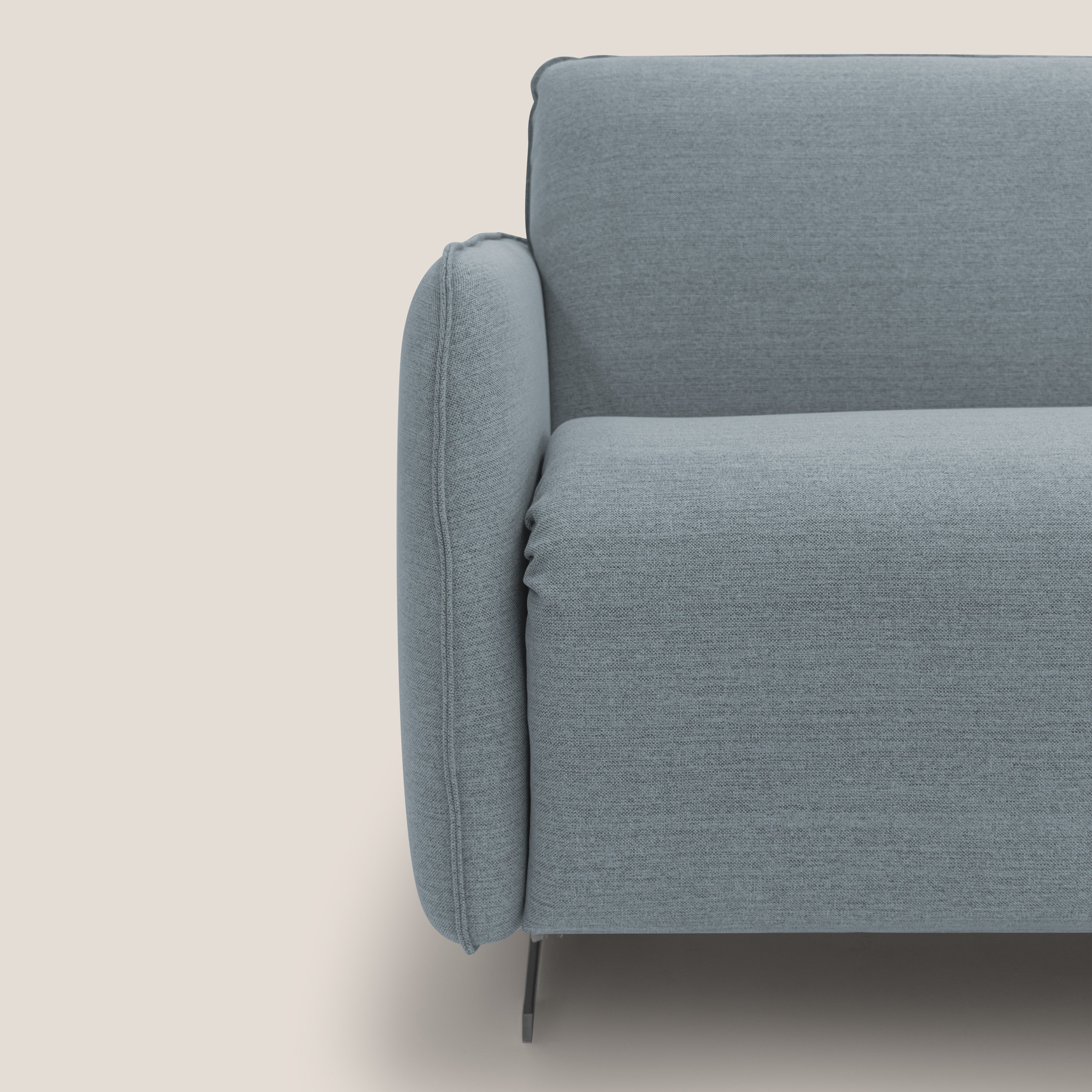 Texas Divano letto matrimoniale moderno in tessuto impermeabile T19 carta da zucchero - divani.store