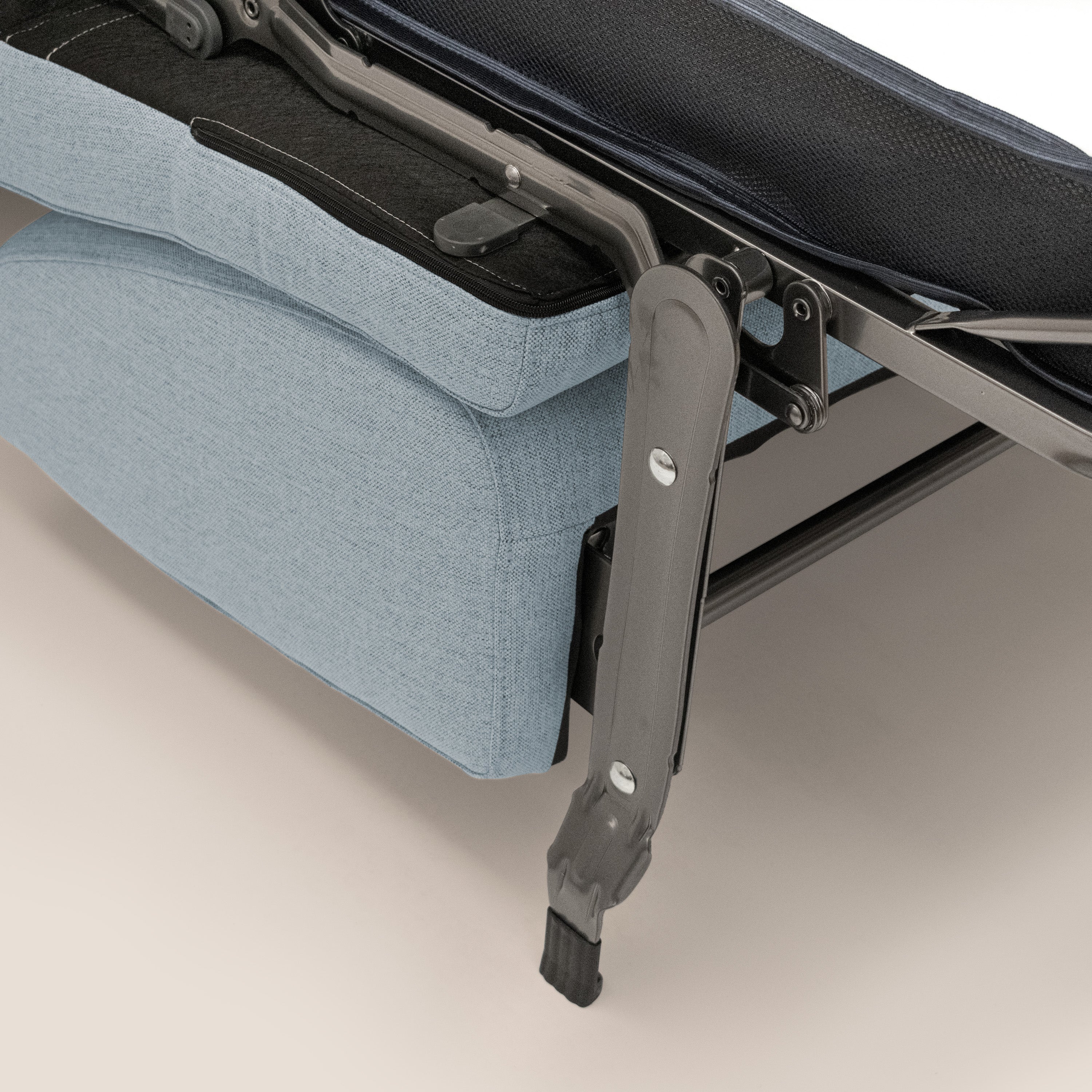 Scarlet canapé convertible en tissu mixte coton imperméable T19 sucre glace