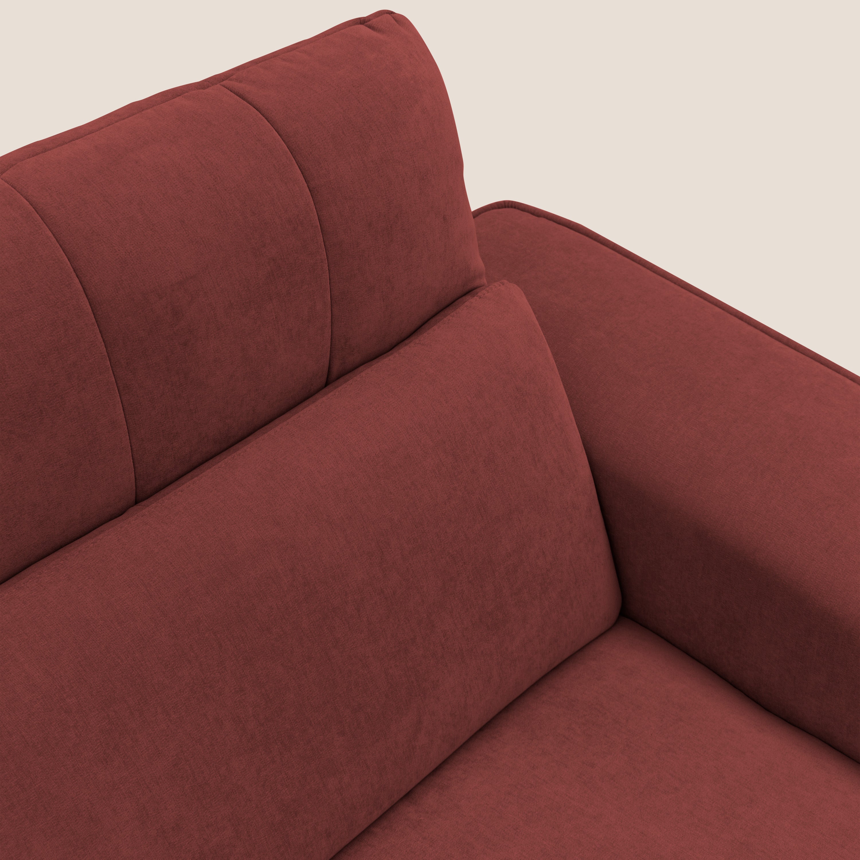 Clark Divano angolare con opzione relax elettrico in tessuto smacchiabile impermeabile T17 rosso - divani.store