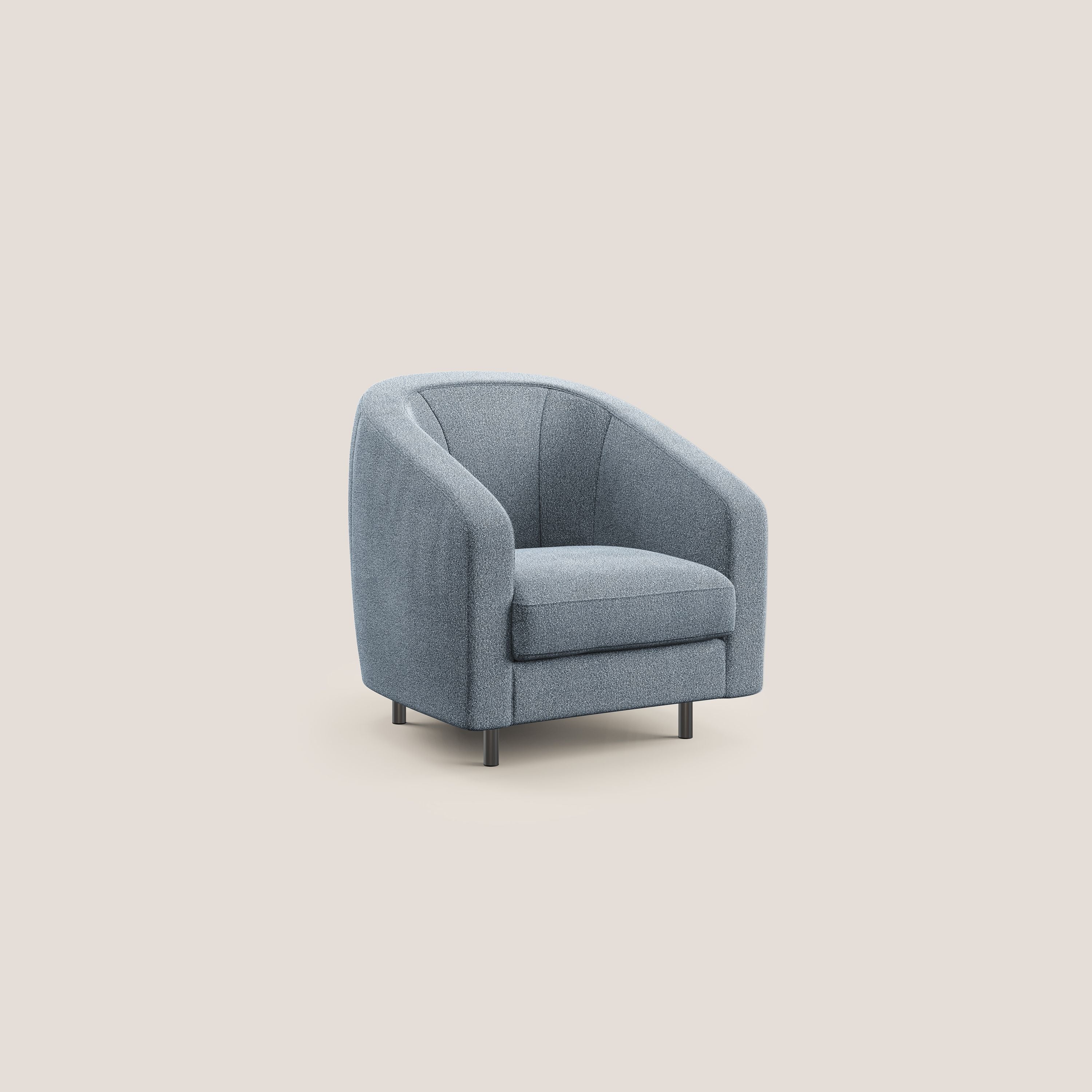 Pandora Poltroncina in morbido tessuto bouclé impermeabile T07 carta da zucchero - divani.store