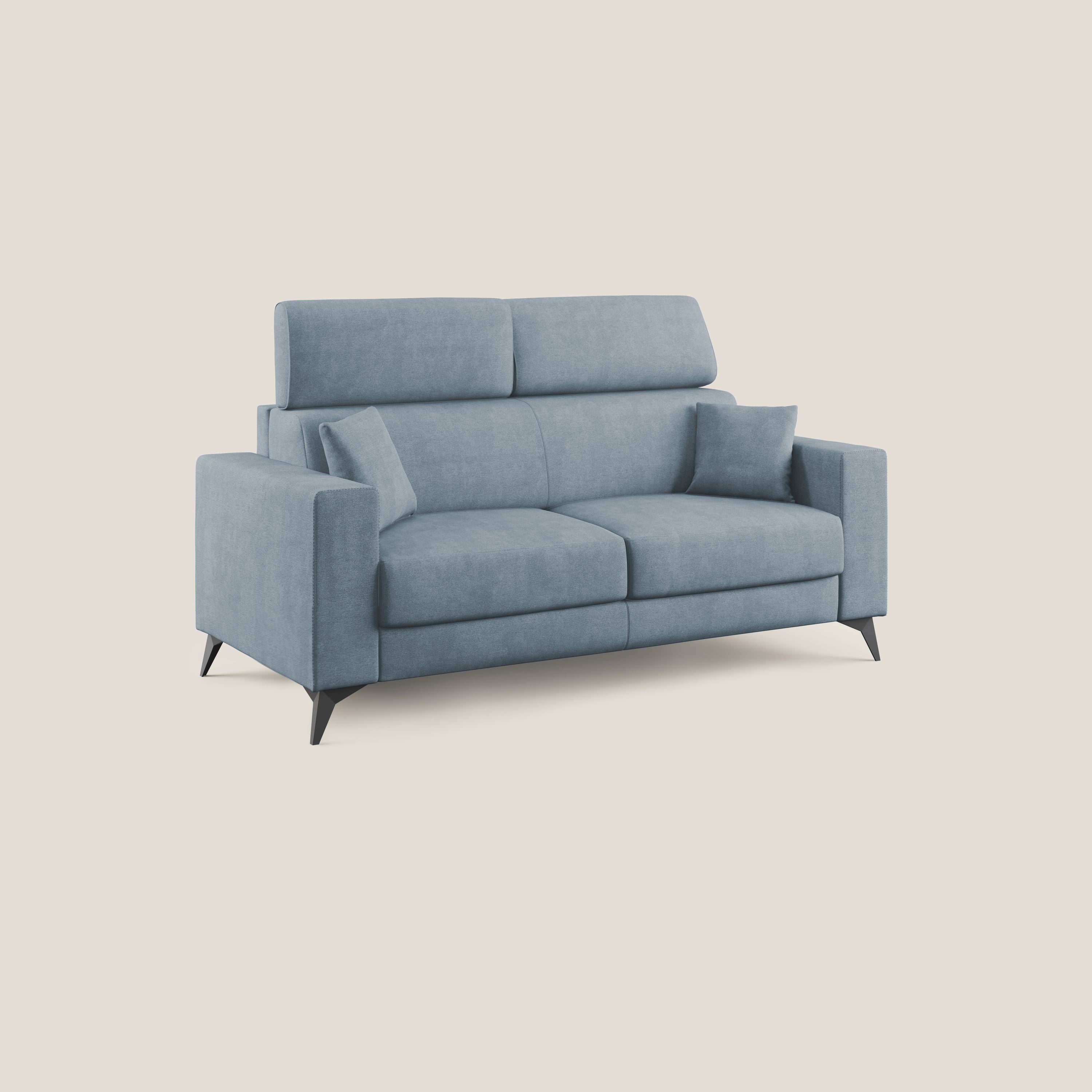 Pegaso divano letto con poggiatesta reclinabili e rivestimento T02 carta da zucchero - divani.store