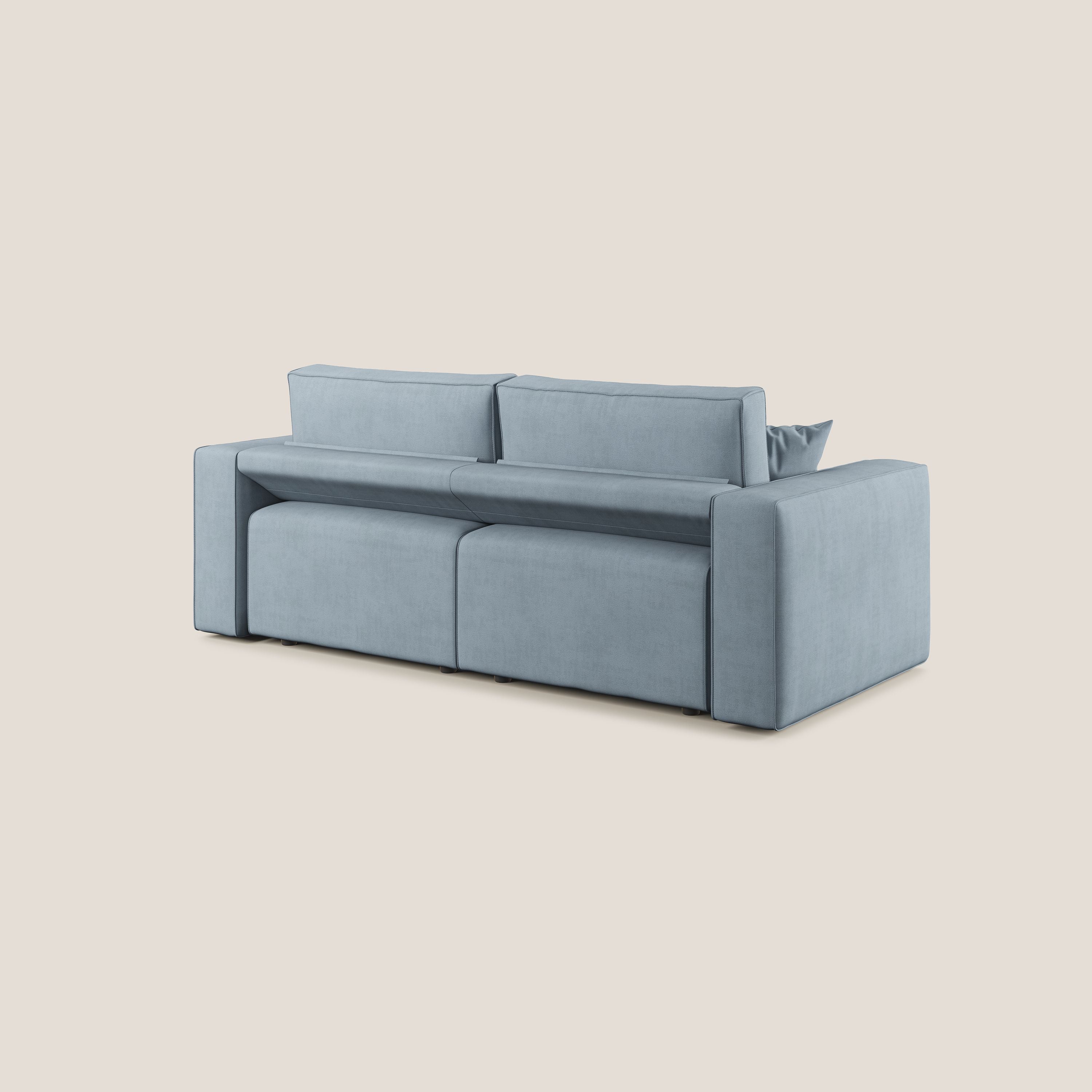 Morfeo divano con sedute estraibili in morbido tessuto impermeabile T02 carta da zucchero - divani.store