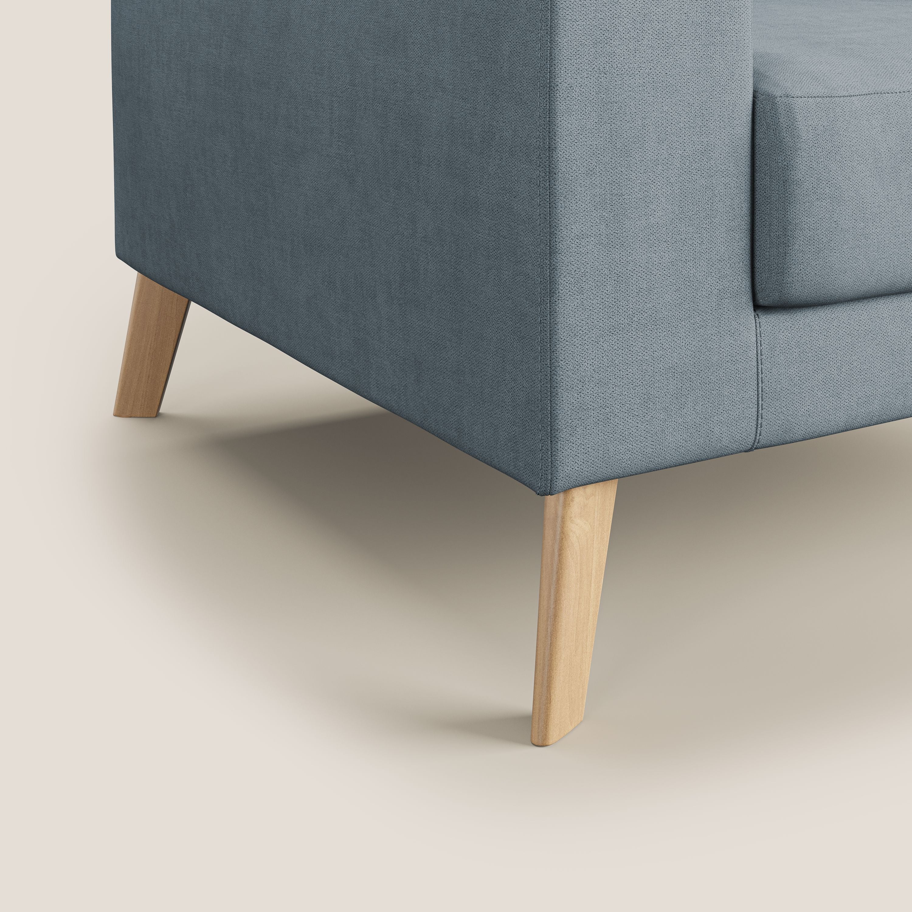 Danish poltroncina in tessuto morbido impermeabile T02 carta da zucchero - divani.store