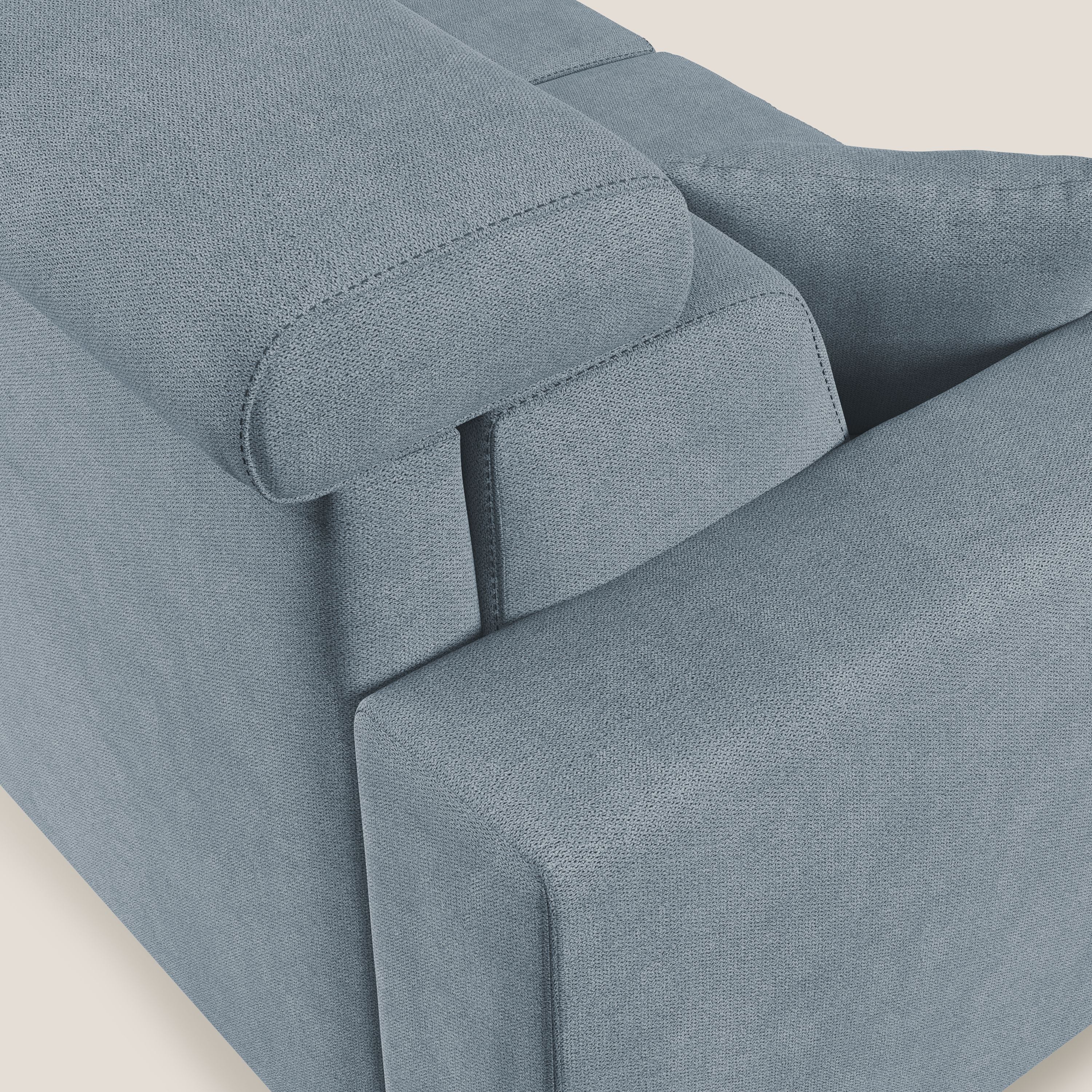 Pegaso divano letto angolare con poggiatesta reclinabili e rivestimento impermeabile T02 carta da zucchero - divani.store