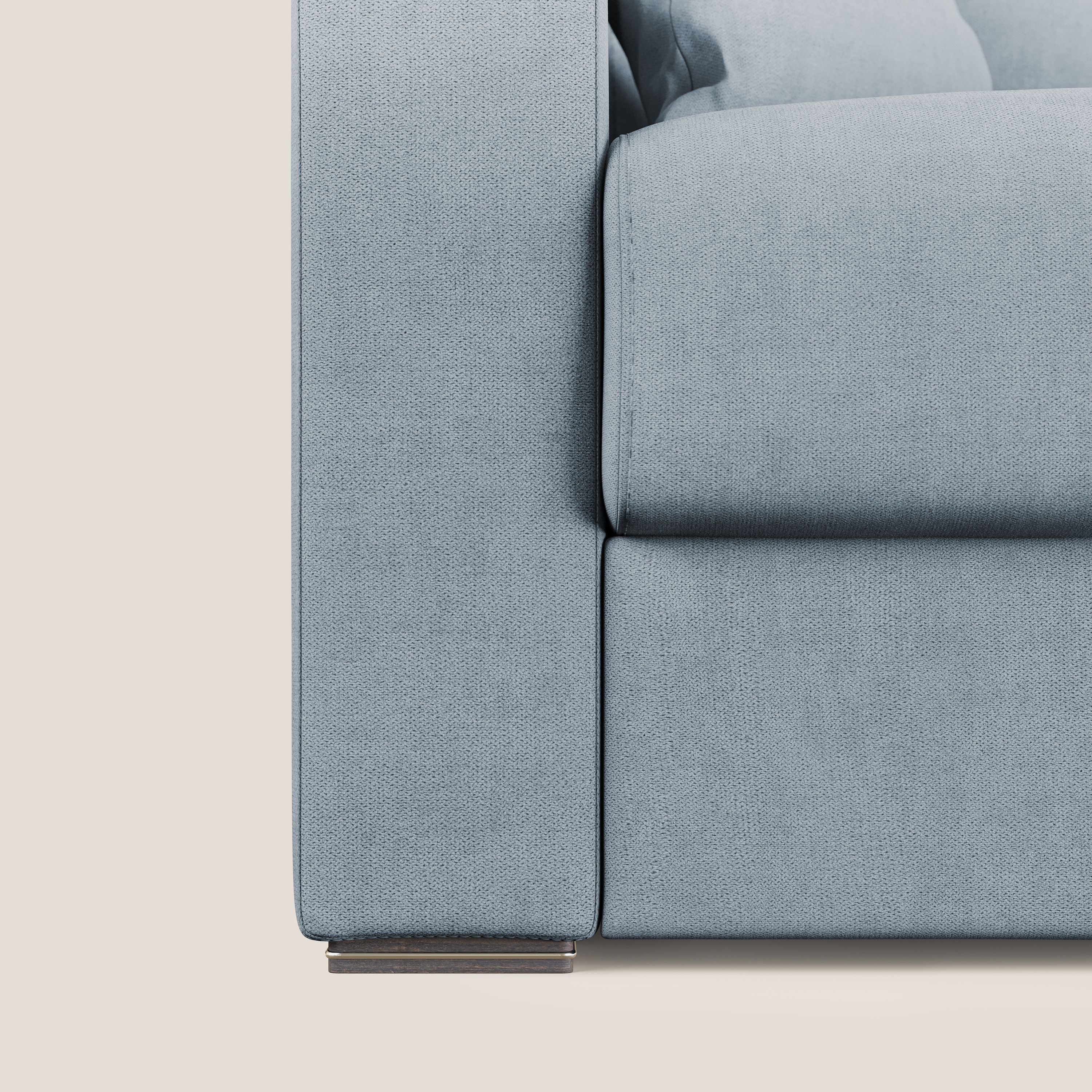 Best Divano letto angolare in tessuto impermeabile T02 carta da zucchero - divani.store