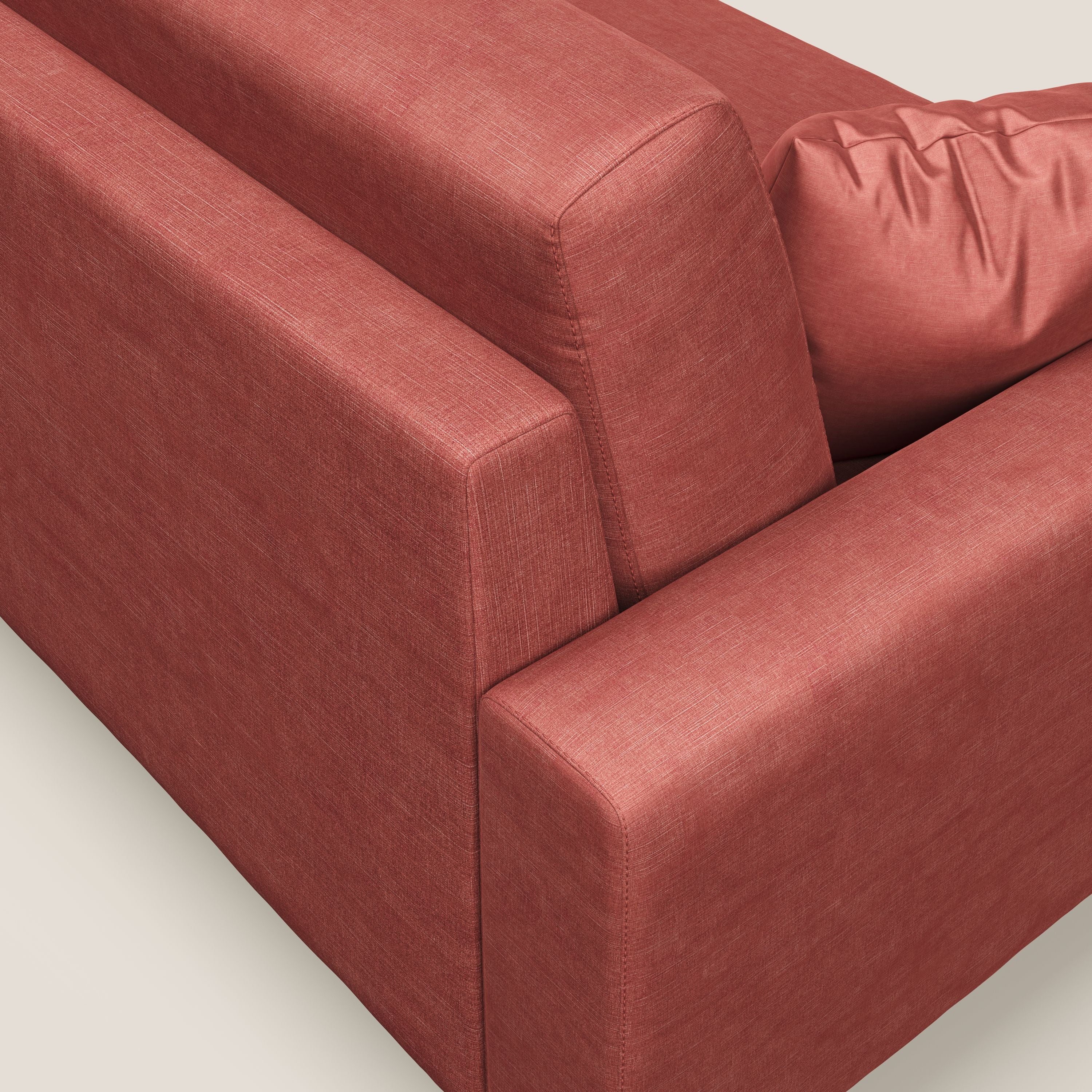 Arthur divano moderno in velluto morbido impermeabile T01 salmone - divani.store