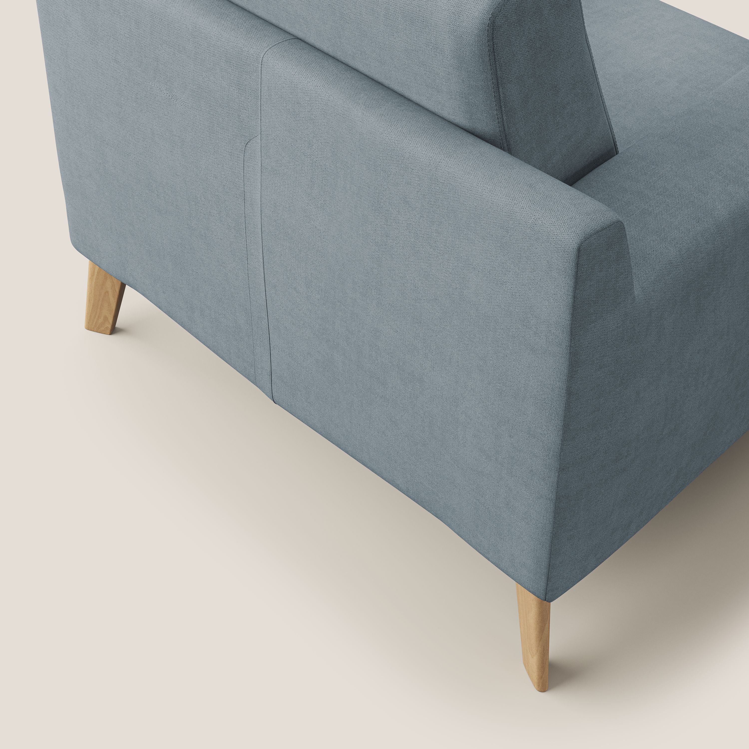 Danish poltroncina in tessuto morbido impermeabile T02 carta da zucchero - divani.store