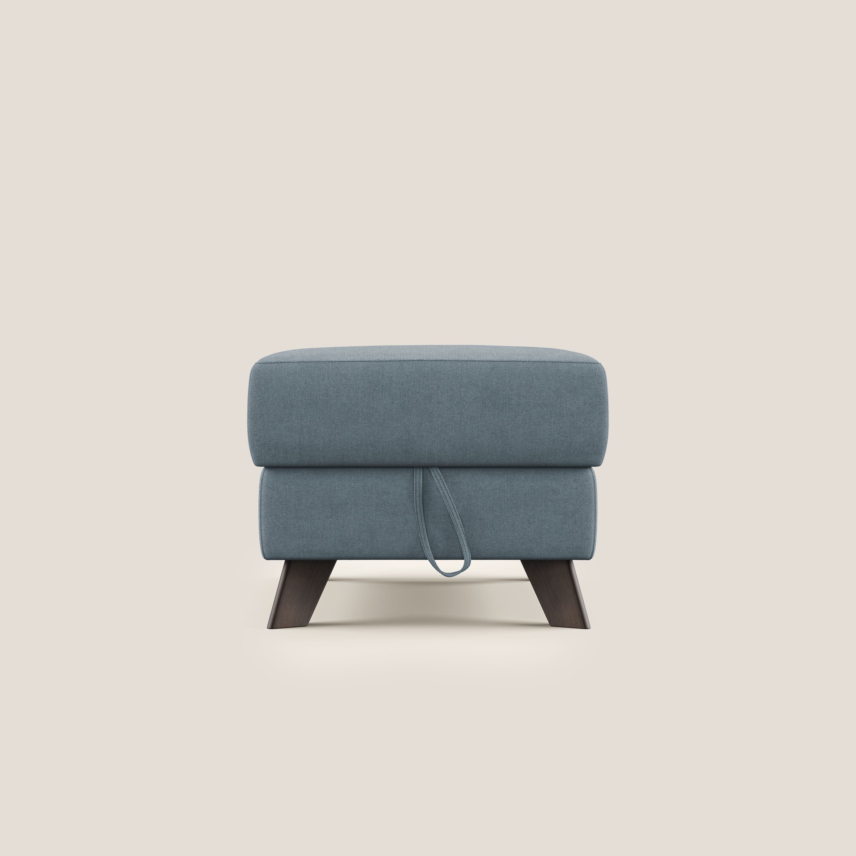 Moon Pouf contenitore e piedini alti in tessuto morbido impermeabile T02 carta da zucchero - divani.store